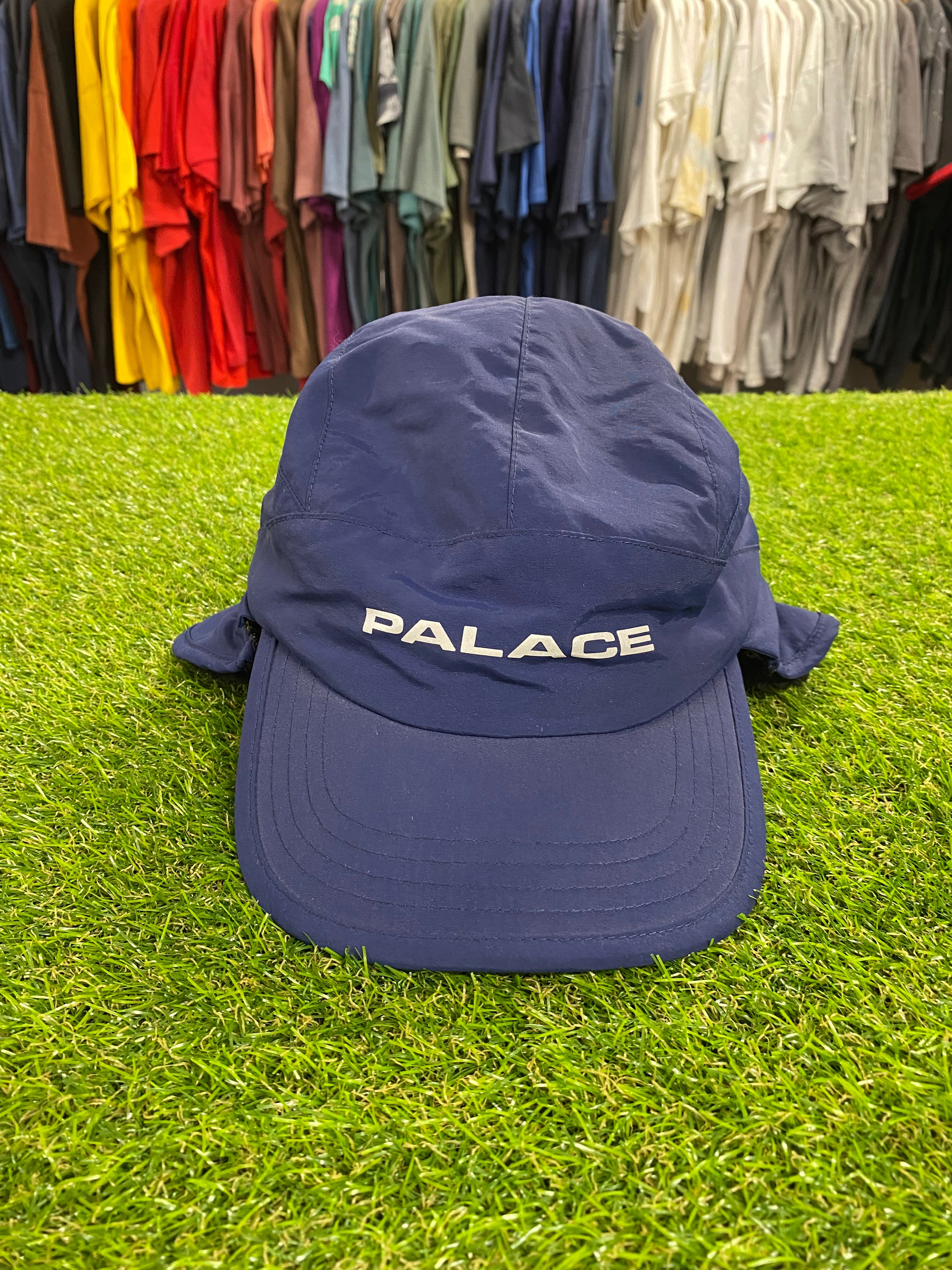 [S/M] Palace Skateboards Micro Earflap Runner Blue Hat