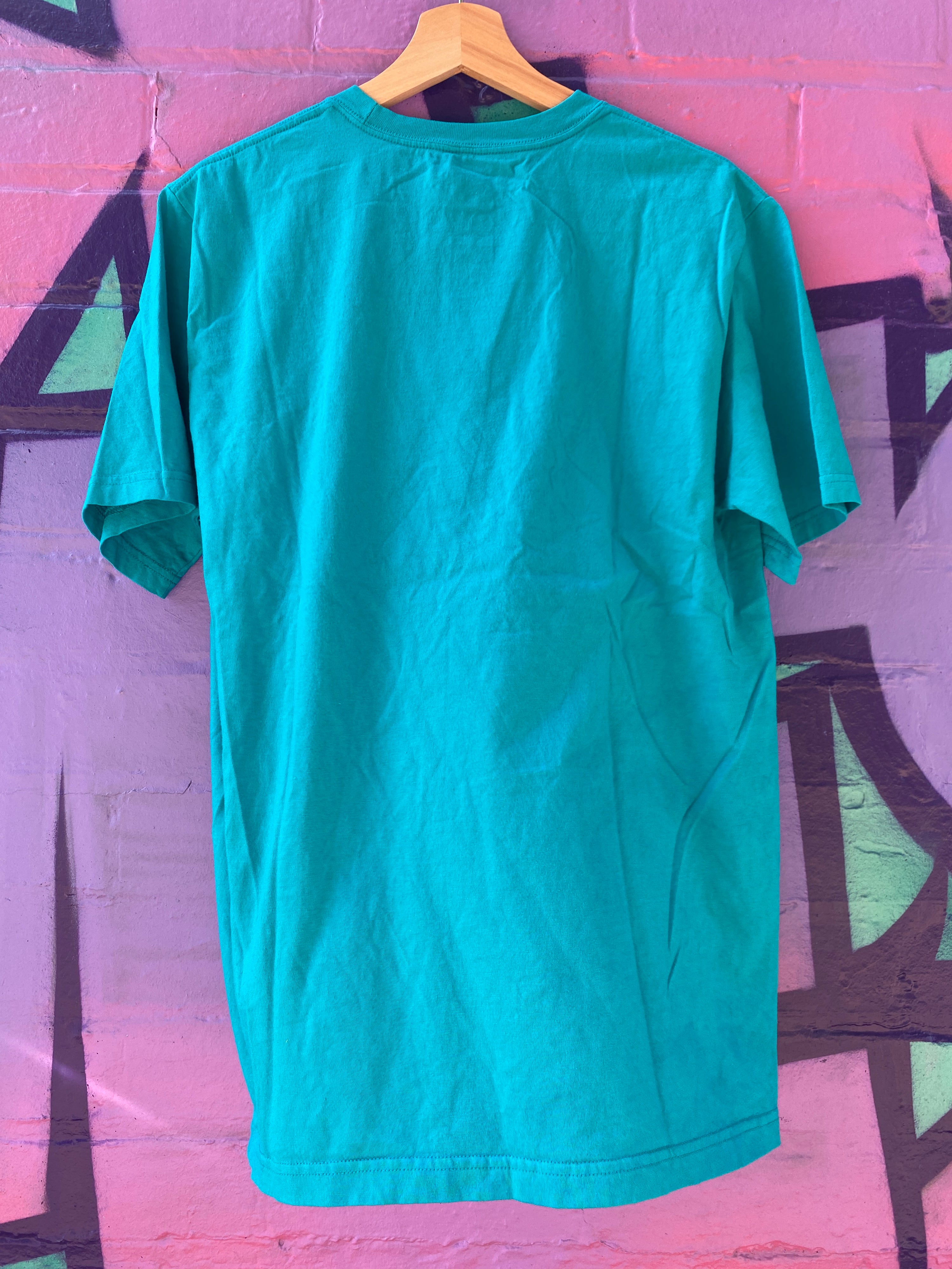 L - Turquoise Nike Lined Spellout Tee