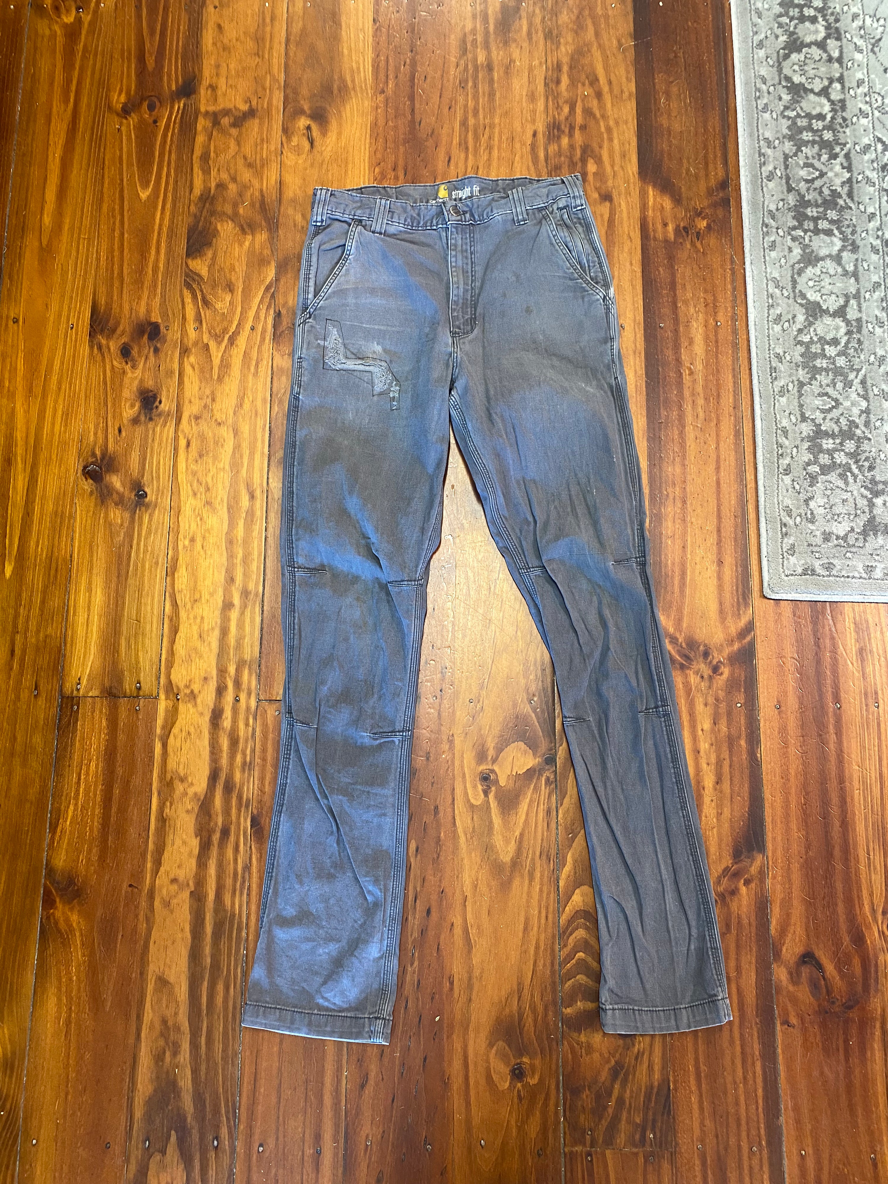 [33] Carhartt Grey Carpenter Pants 33x36