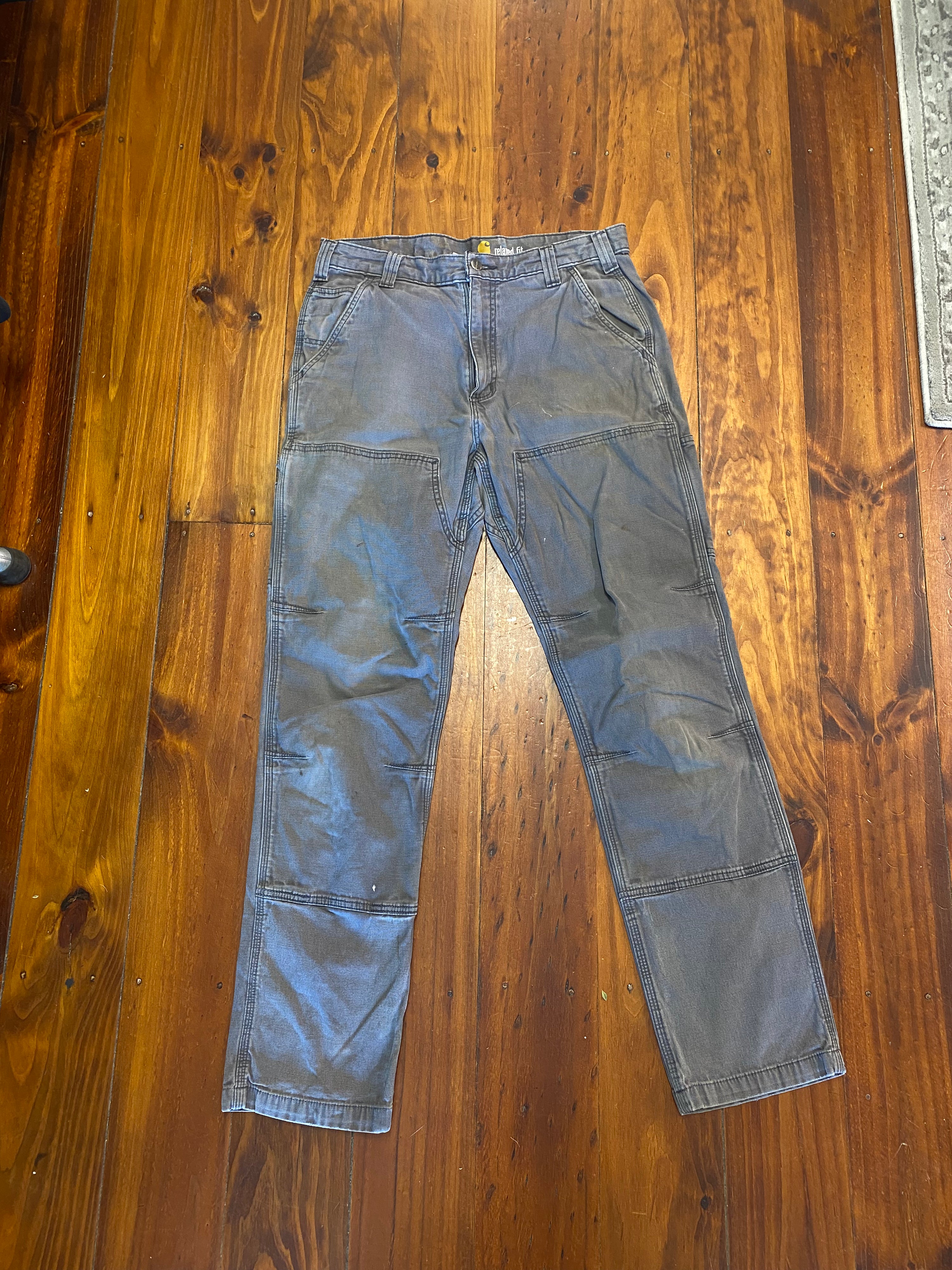 [34] Carhartt Grey Double Knees 34x34