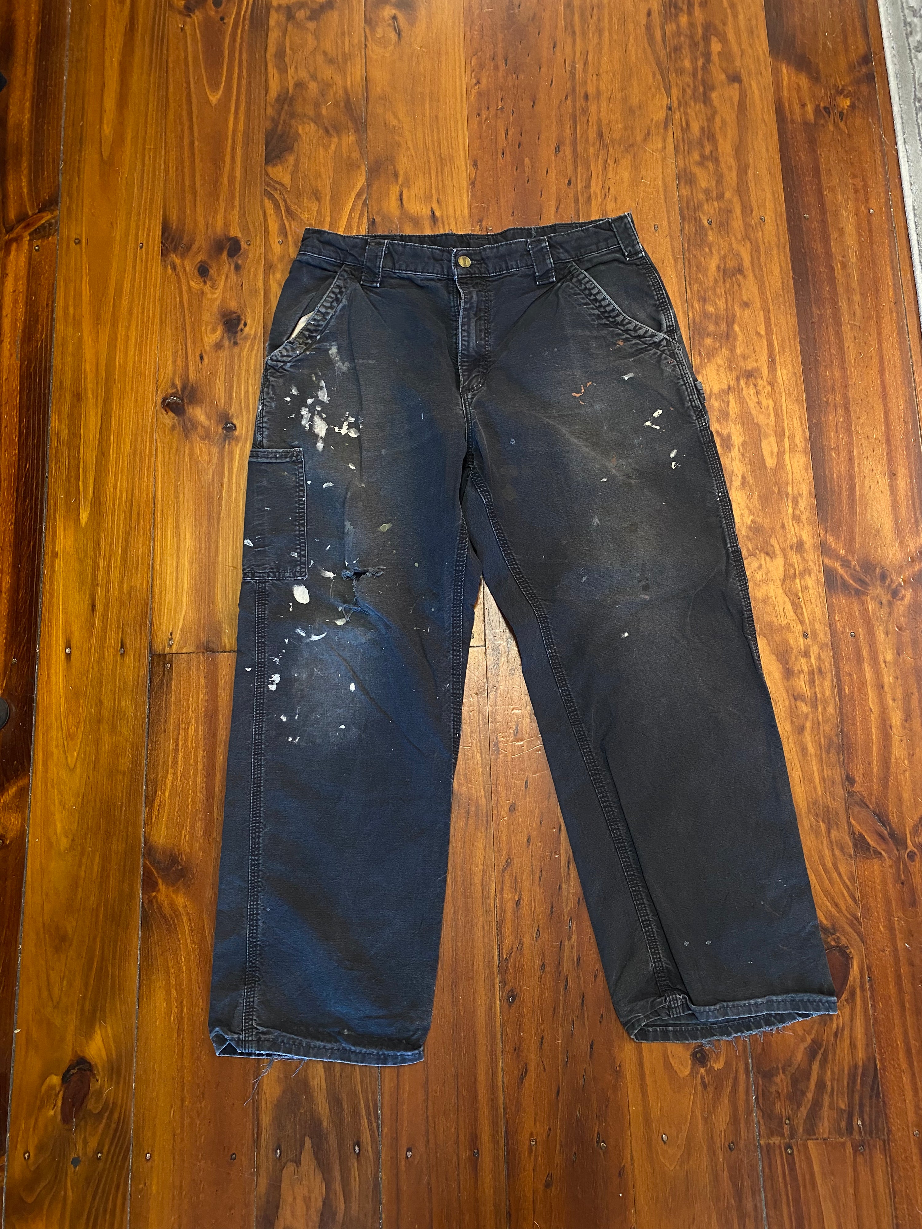 [34] Carhartt Black Carpenter Pants 34x30