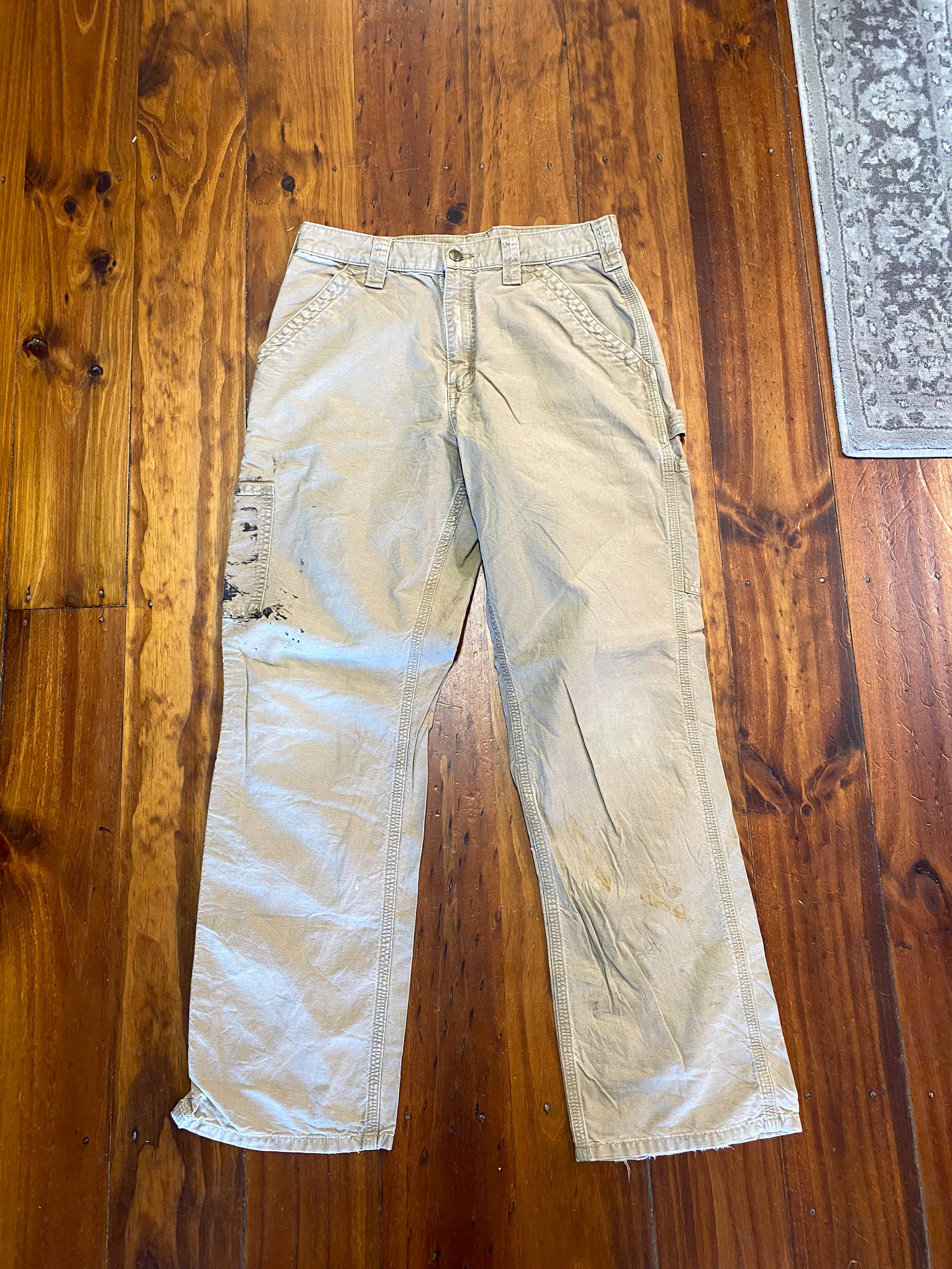 [31] Carhartt Light Brown Work Pants 31x32