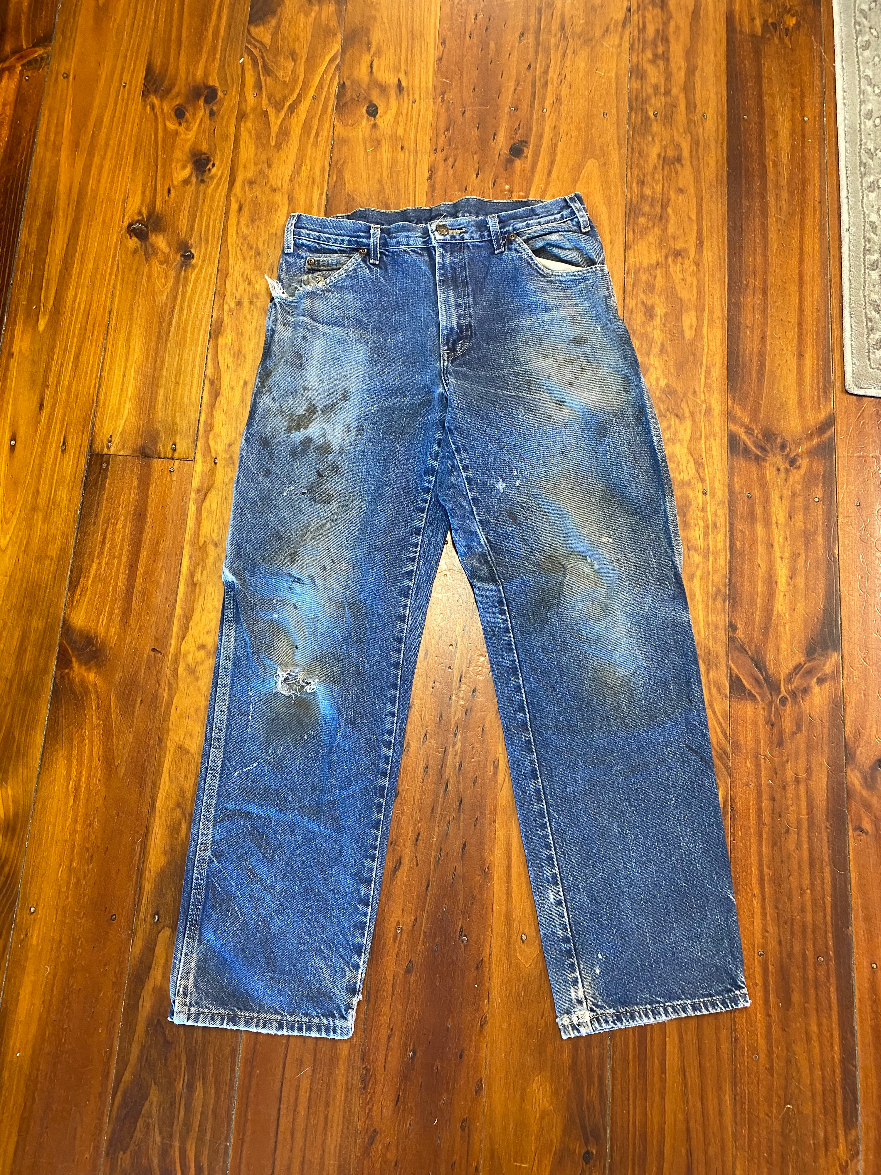 [30] Dickies Marked Blue Denim Jeans