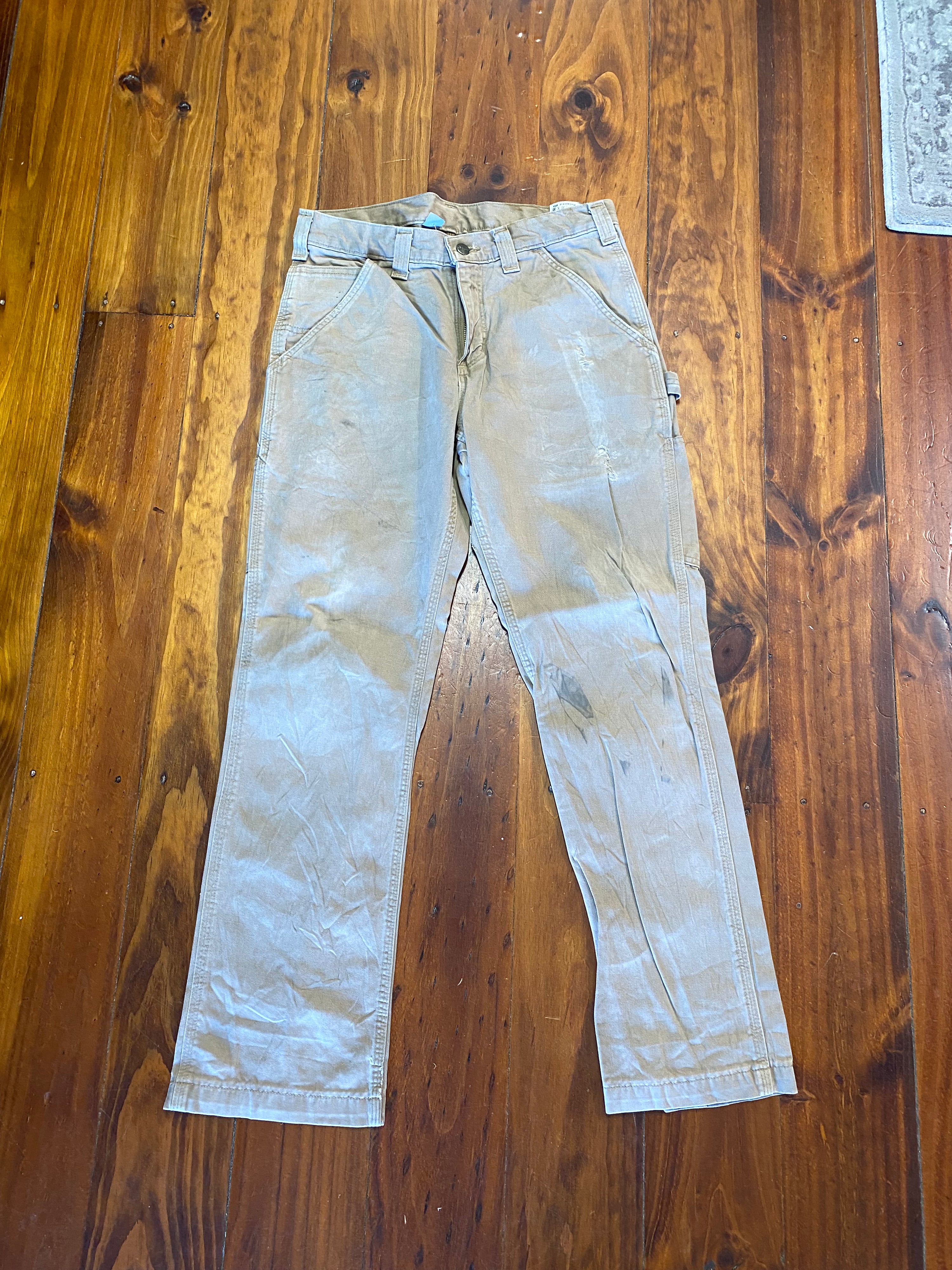 [30] Carhartt Marked Light Brown Work Pants 30x30