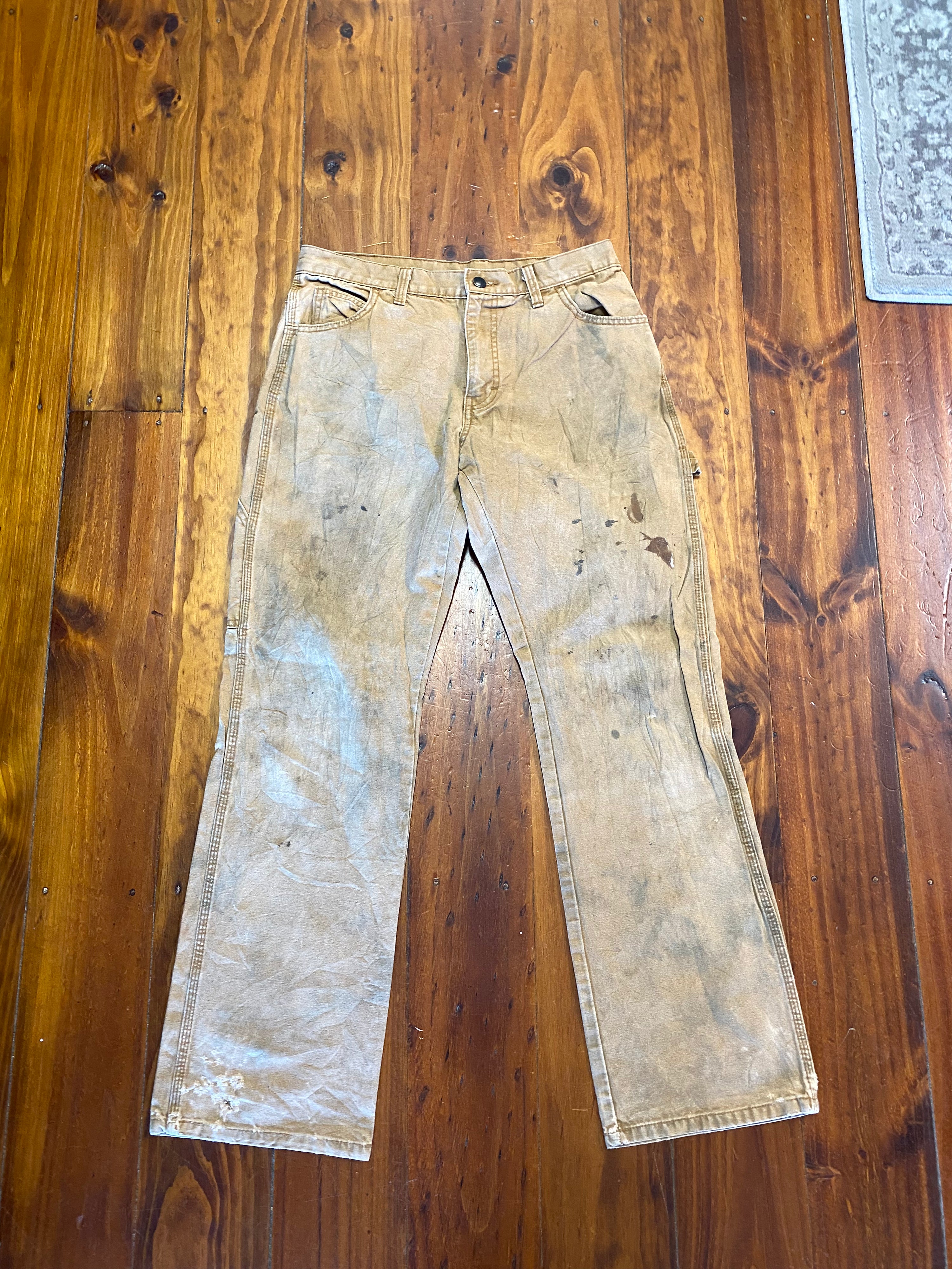 [30] Dickies Thrashed Tan Work Pants 30x32