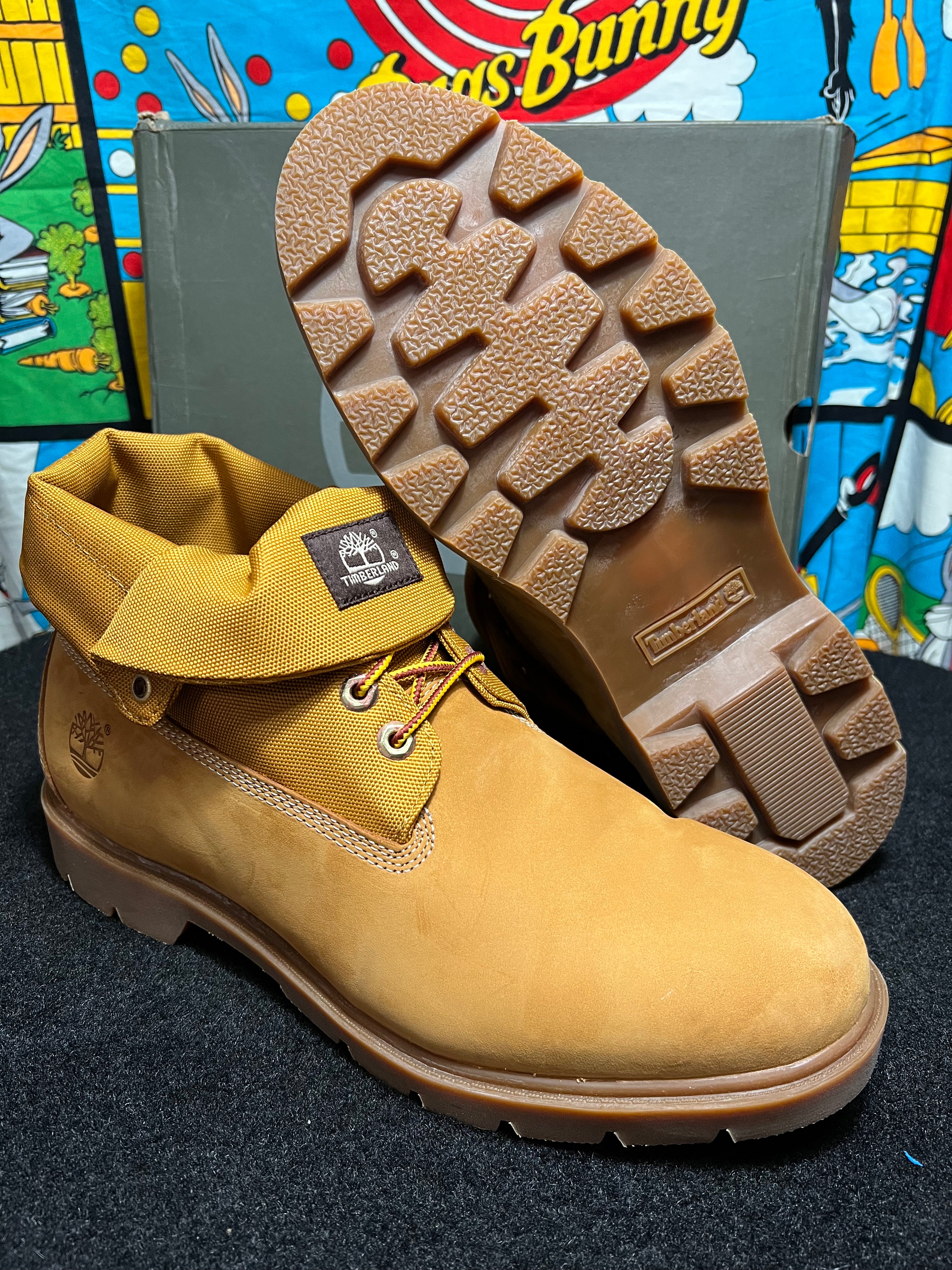 US13 - Timberland Wheat Roll Top Boots NEW