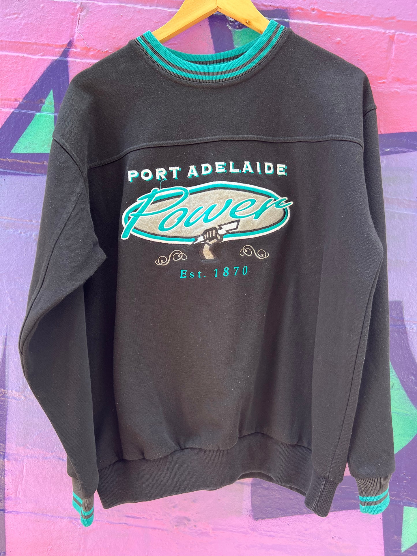 S - 1990s Port Adelaide Power Embroidered Jumper