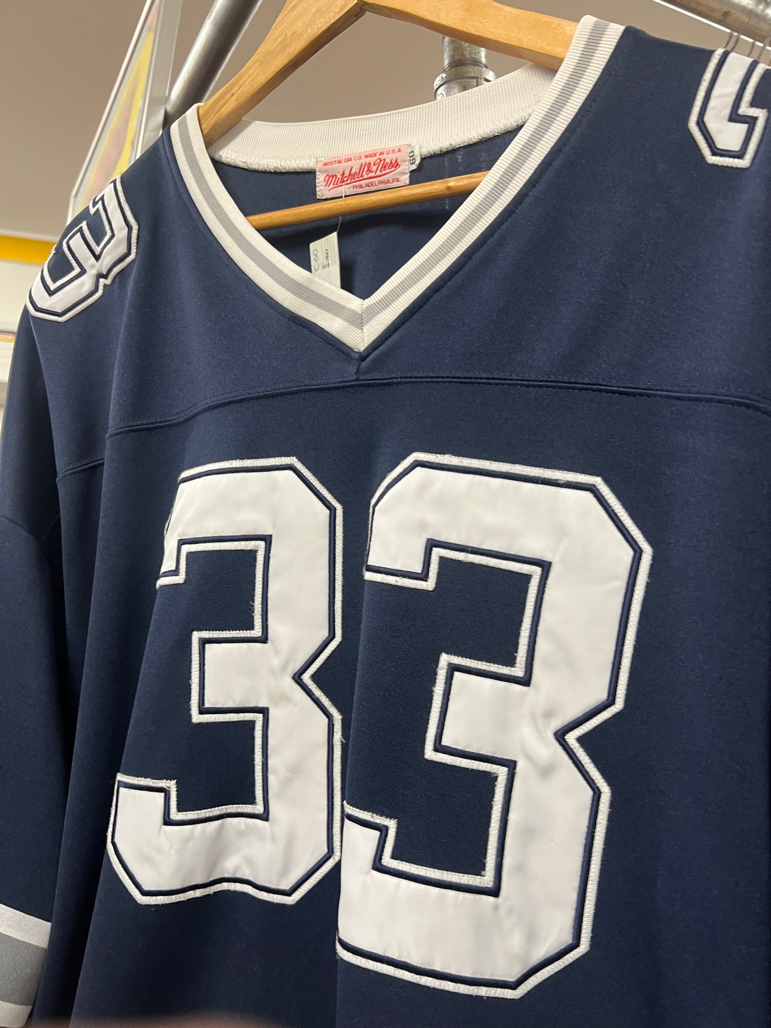 3XL - Mitchell And Ness 1977 Dallas Cowboys #33 Dorset Throwback Jersey