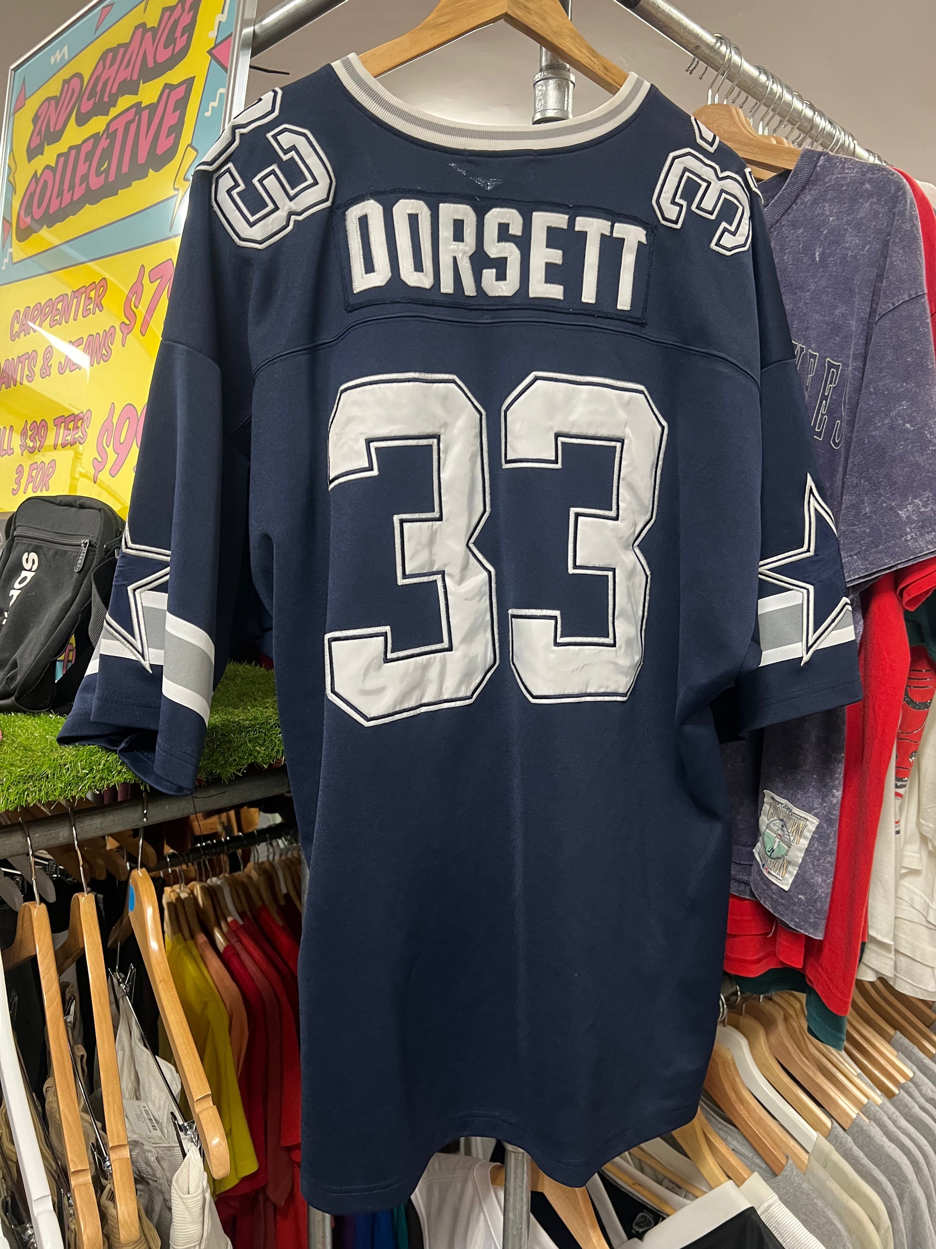 3XL - Mitchell And Ness 1977 Dallas Cowboys #33 Dorset Throwback Jersey