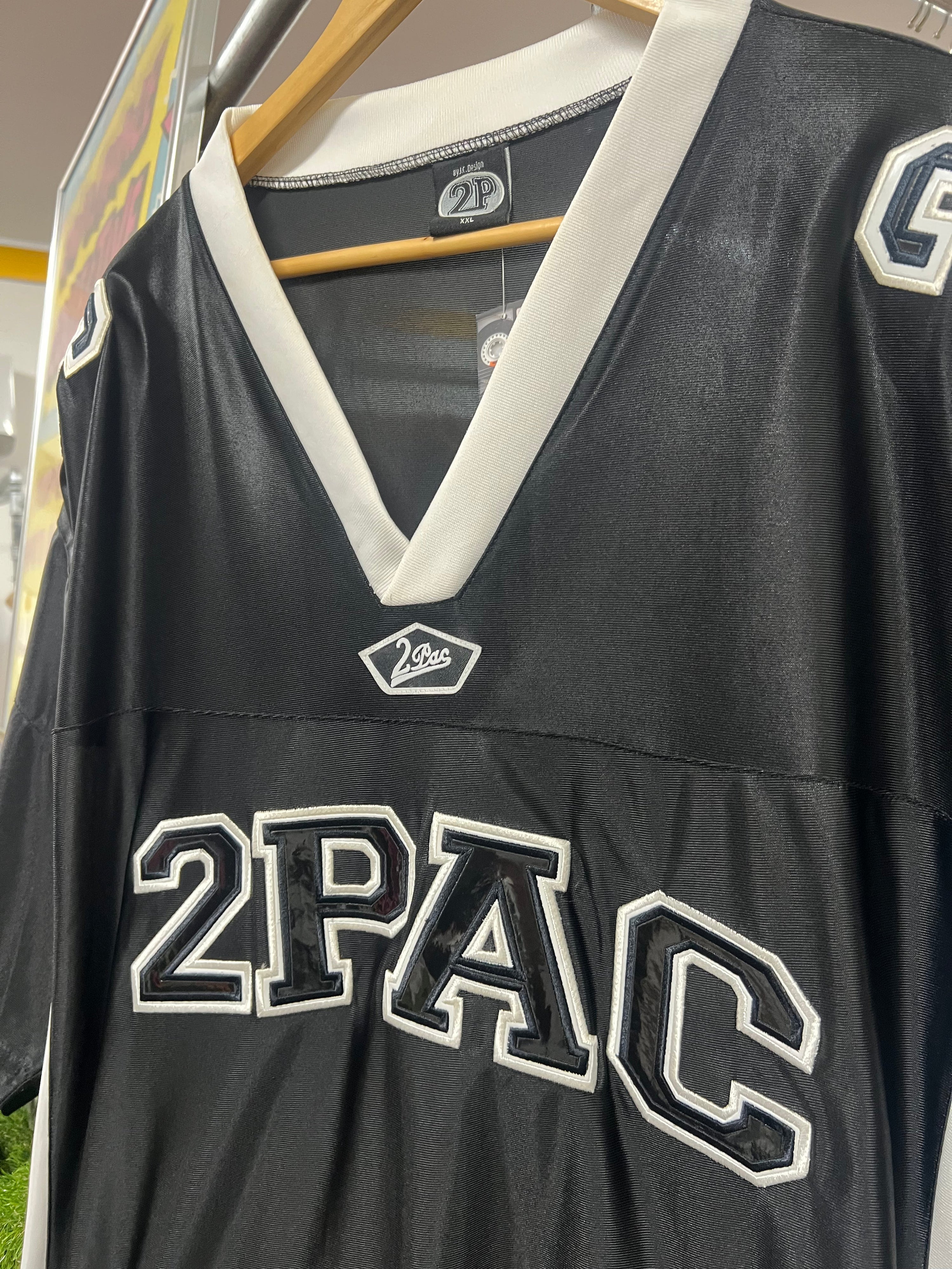 2XL - 2Pac #96 Black/White Jersey