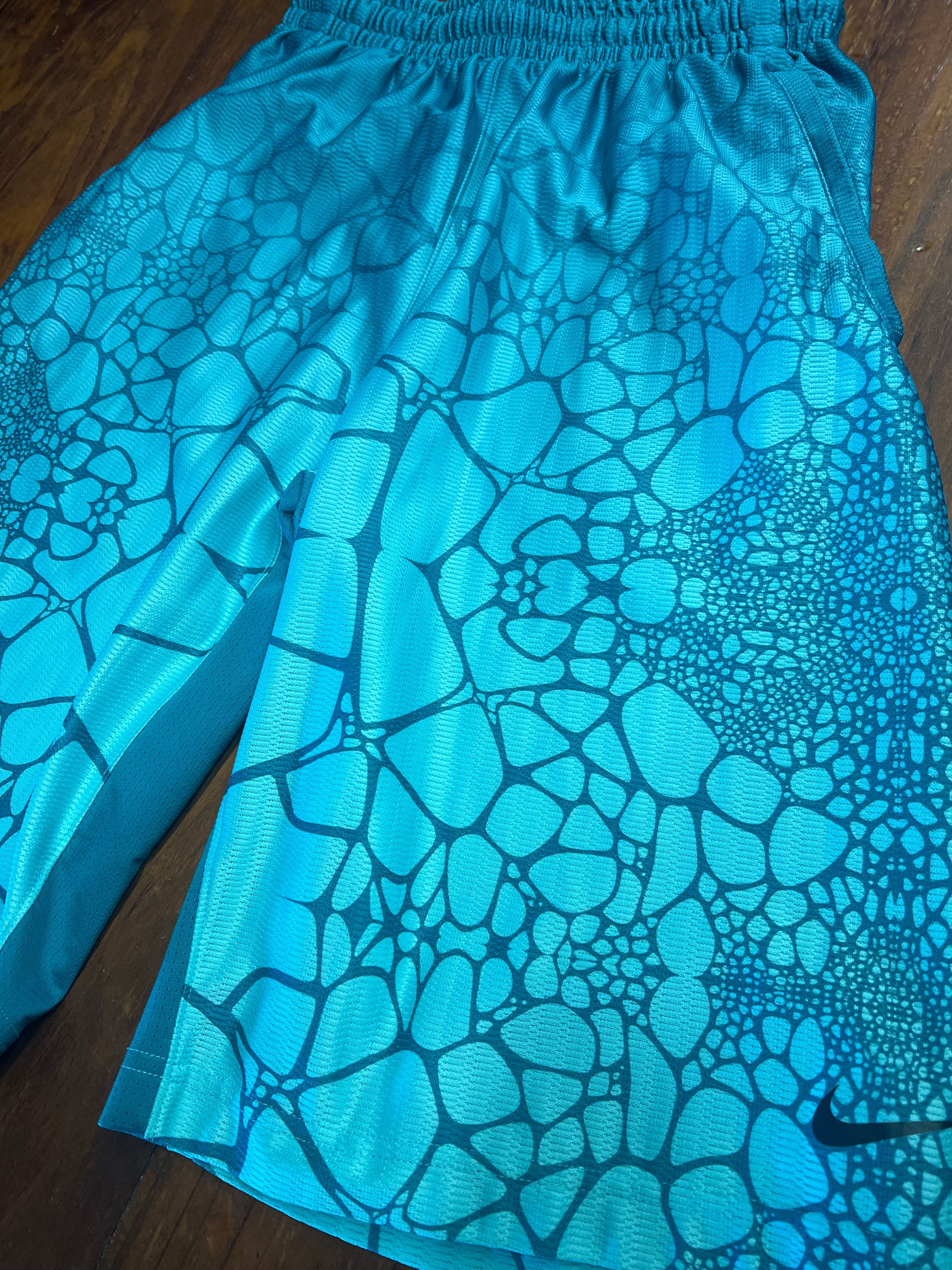 S - Nike x Lebron James Green Water Basketball Shorts