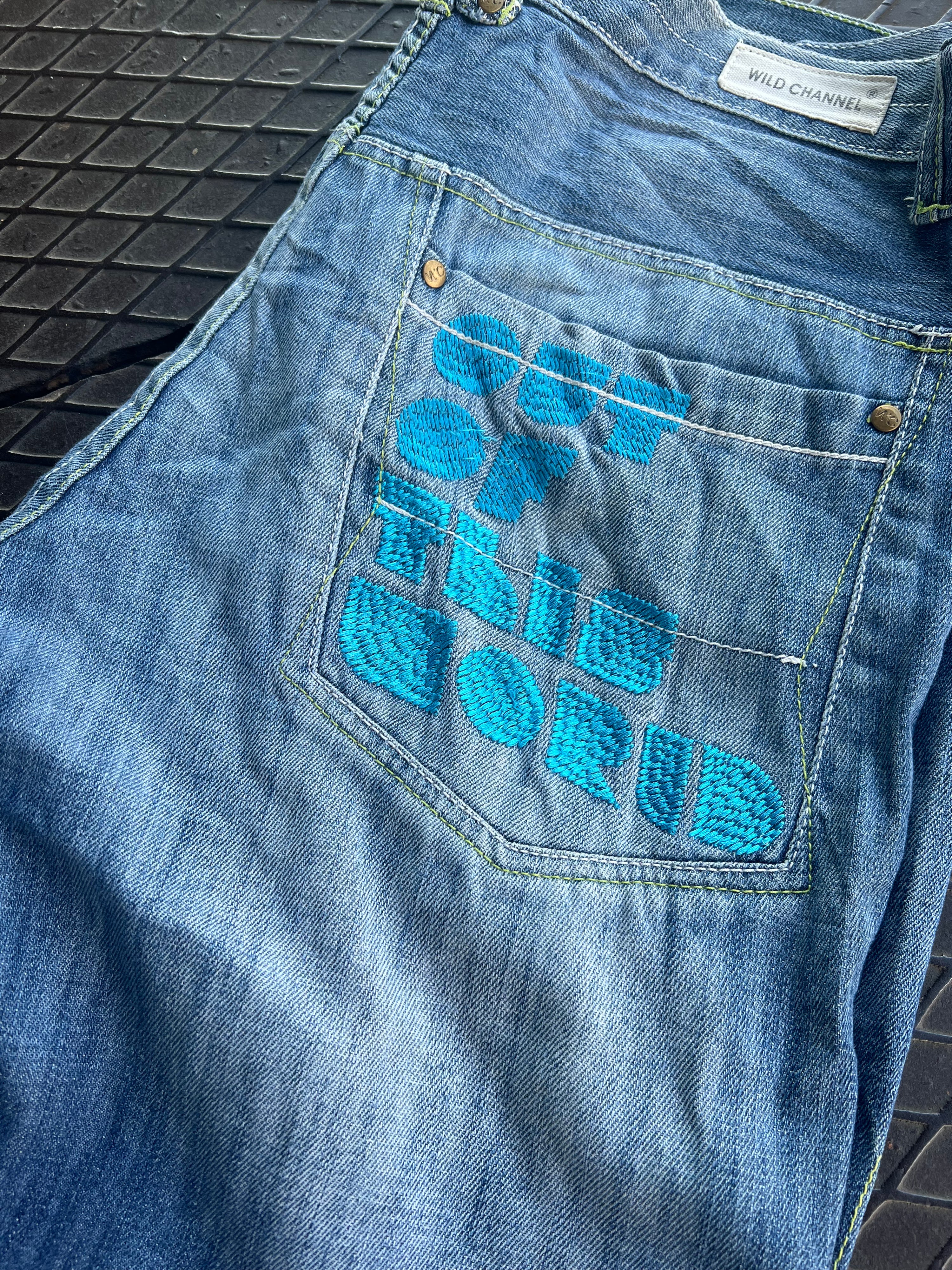 38 - Wild Channel "Out of this World" Blue Denim Shorts