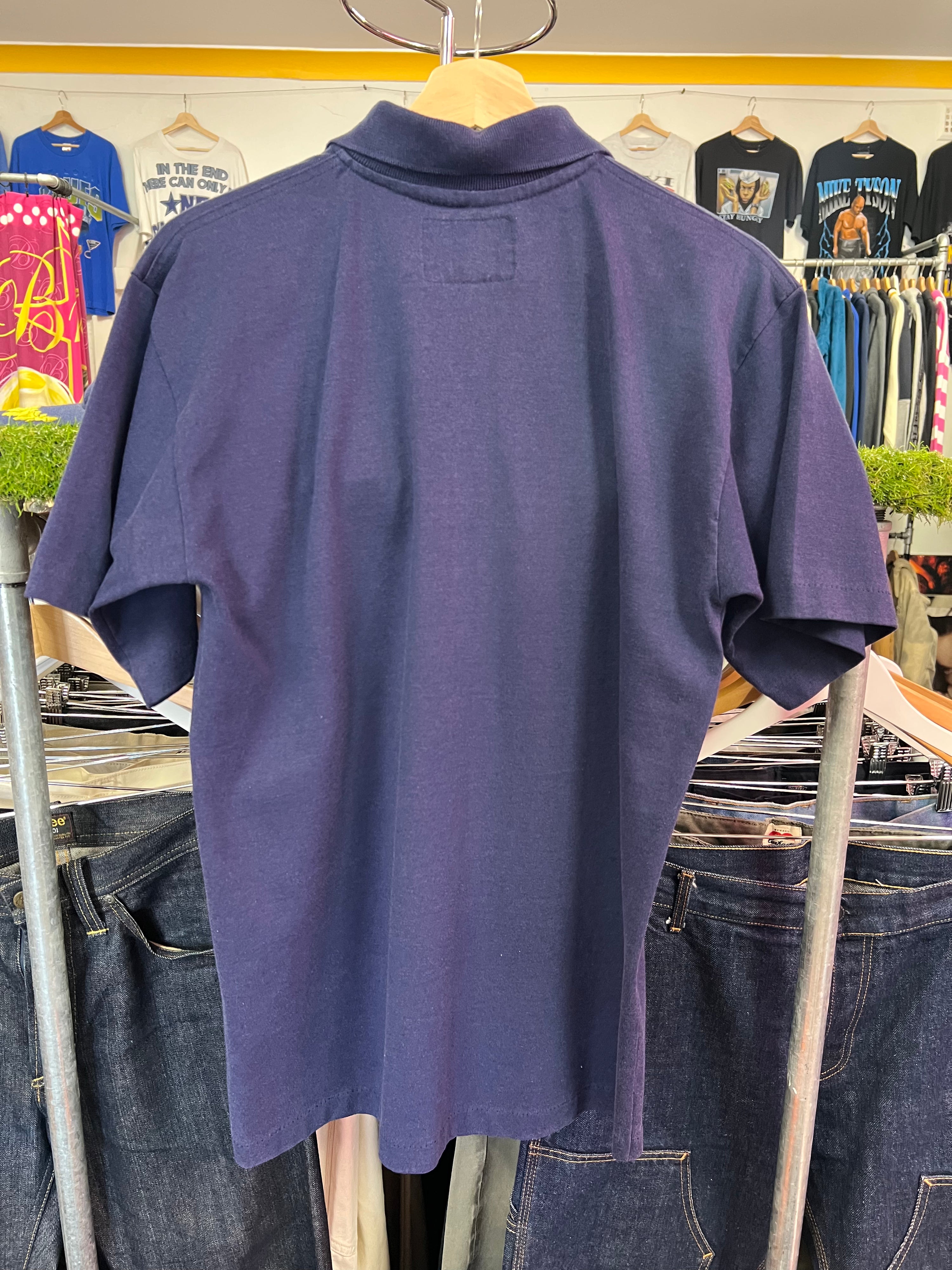 [L] Vintage Channel 7 'Every One's Home' Blue Polo