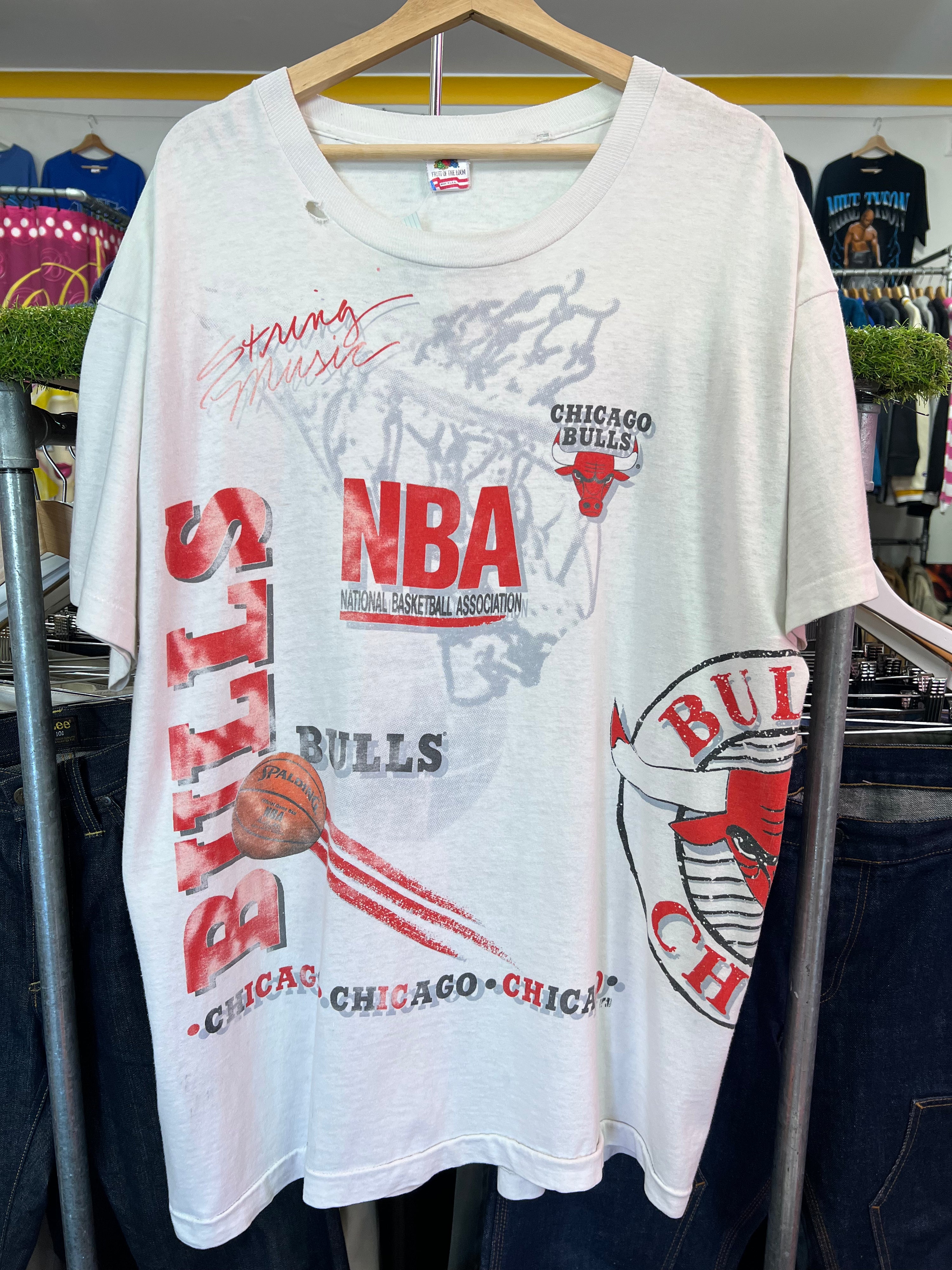 [2XL] Early 90s Chicago Bulls Double Sided Salem Sports Tshirt