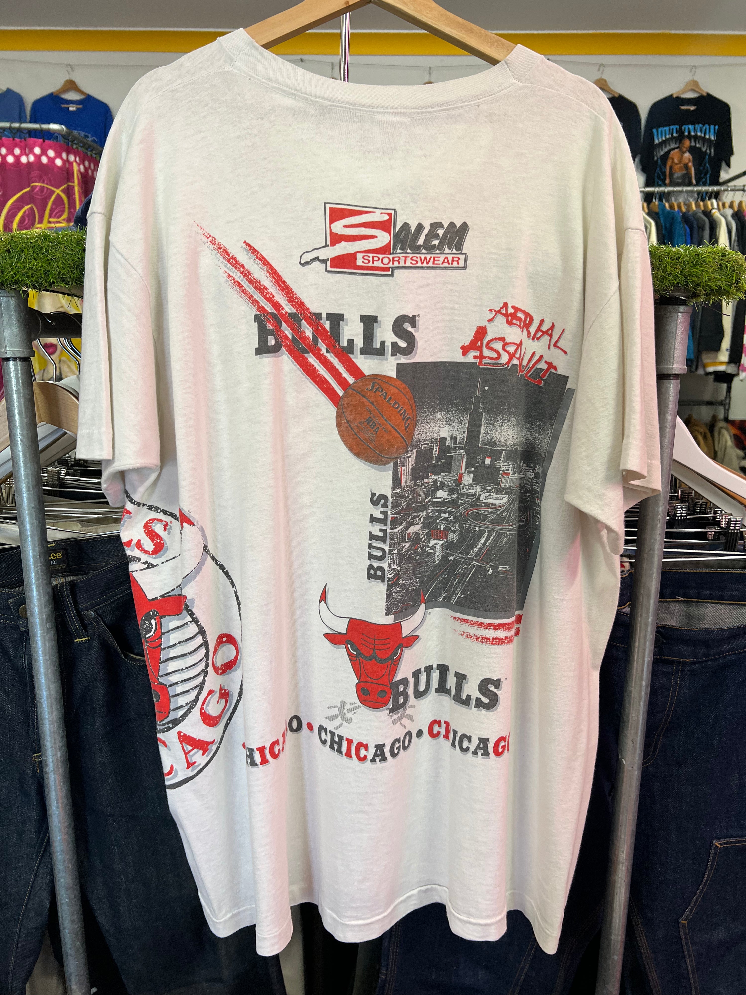 [2XL] Early 90s Chicago Bulls Double Sided Salem Sports Tshirt
