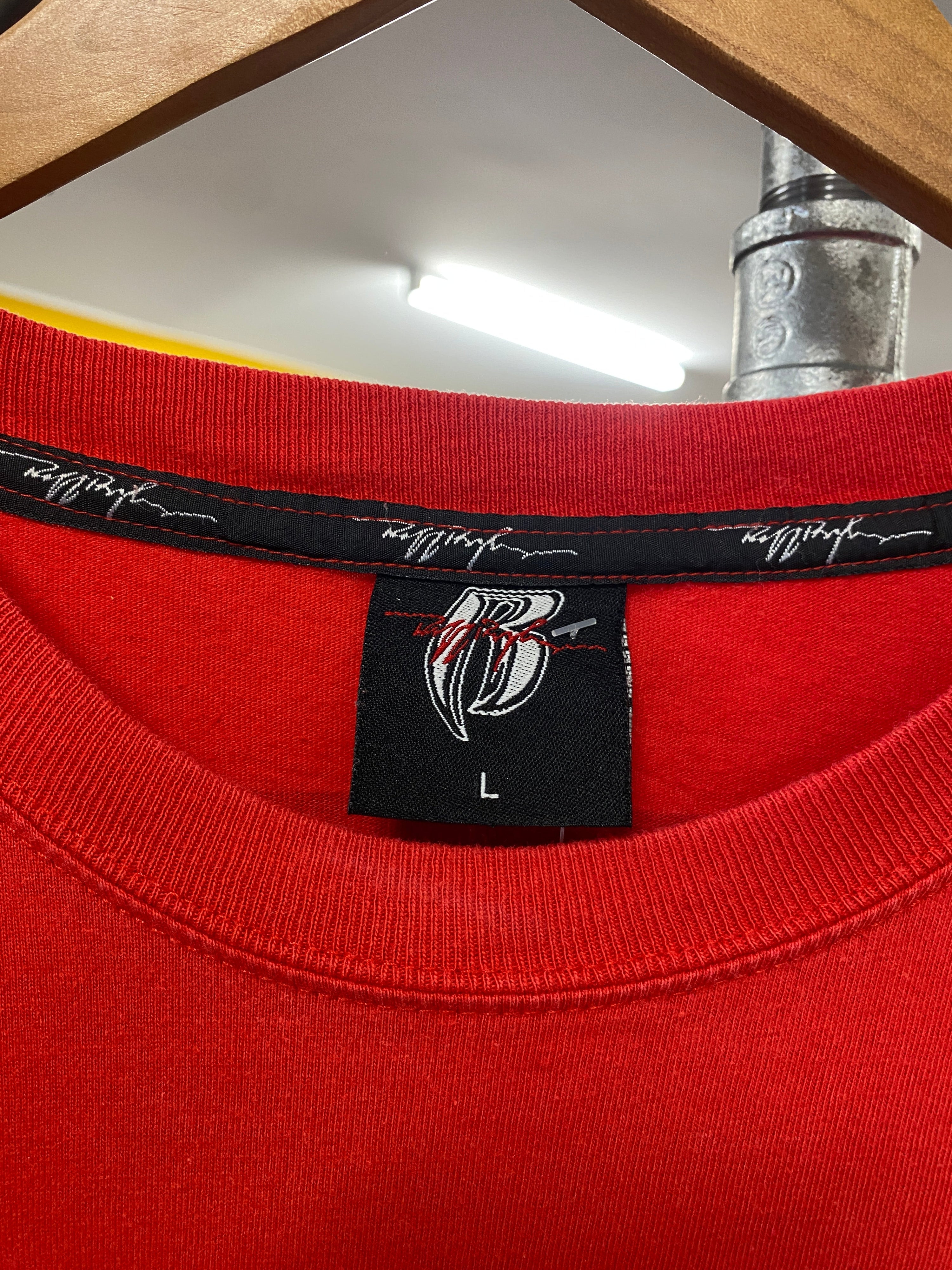 L - 2000s Ruff Ryders Dirty Denim Red DS Tee