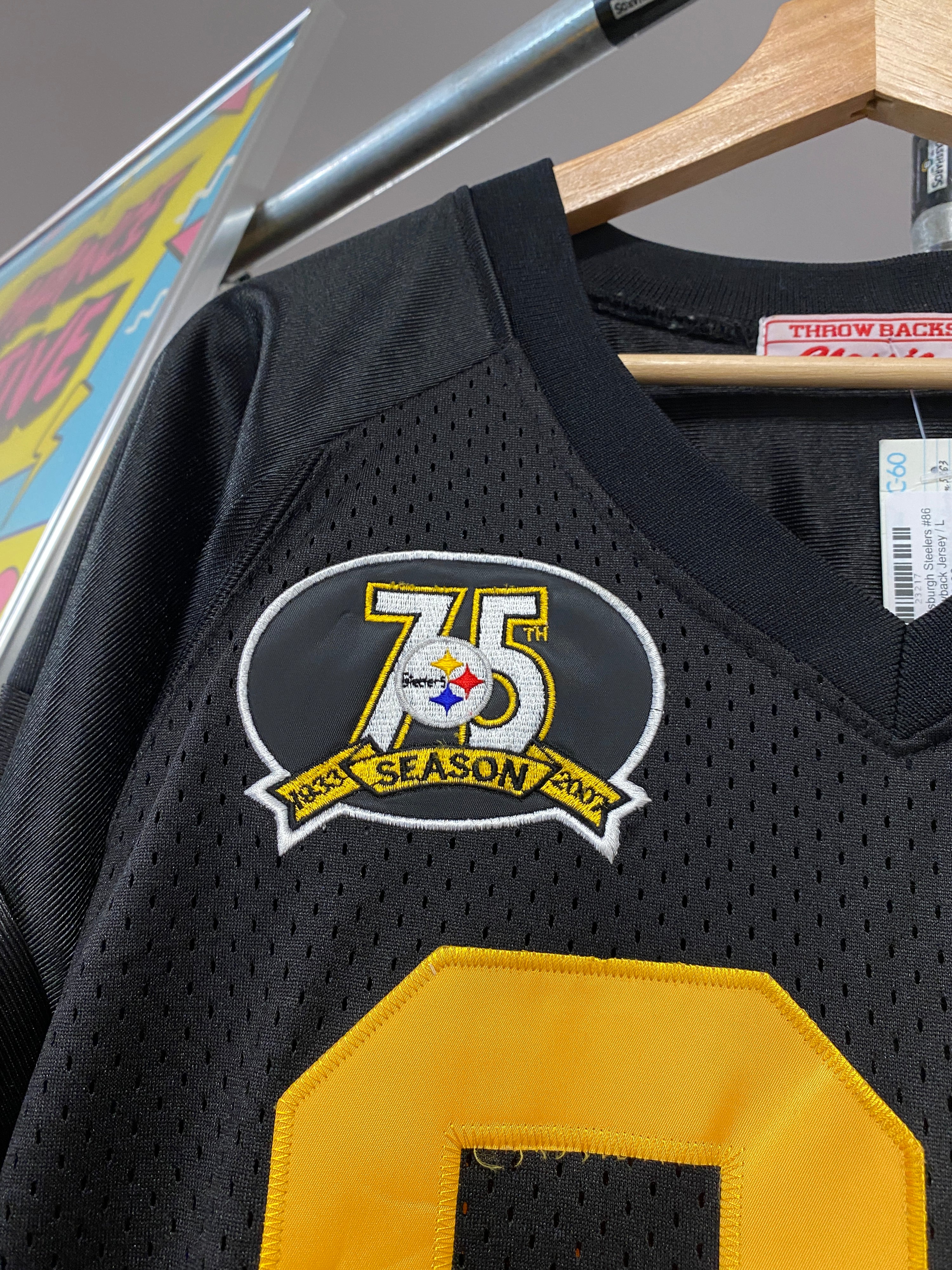 L - 2007 Pittsburgh Steelers #86 Ward Throwback Jersey