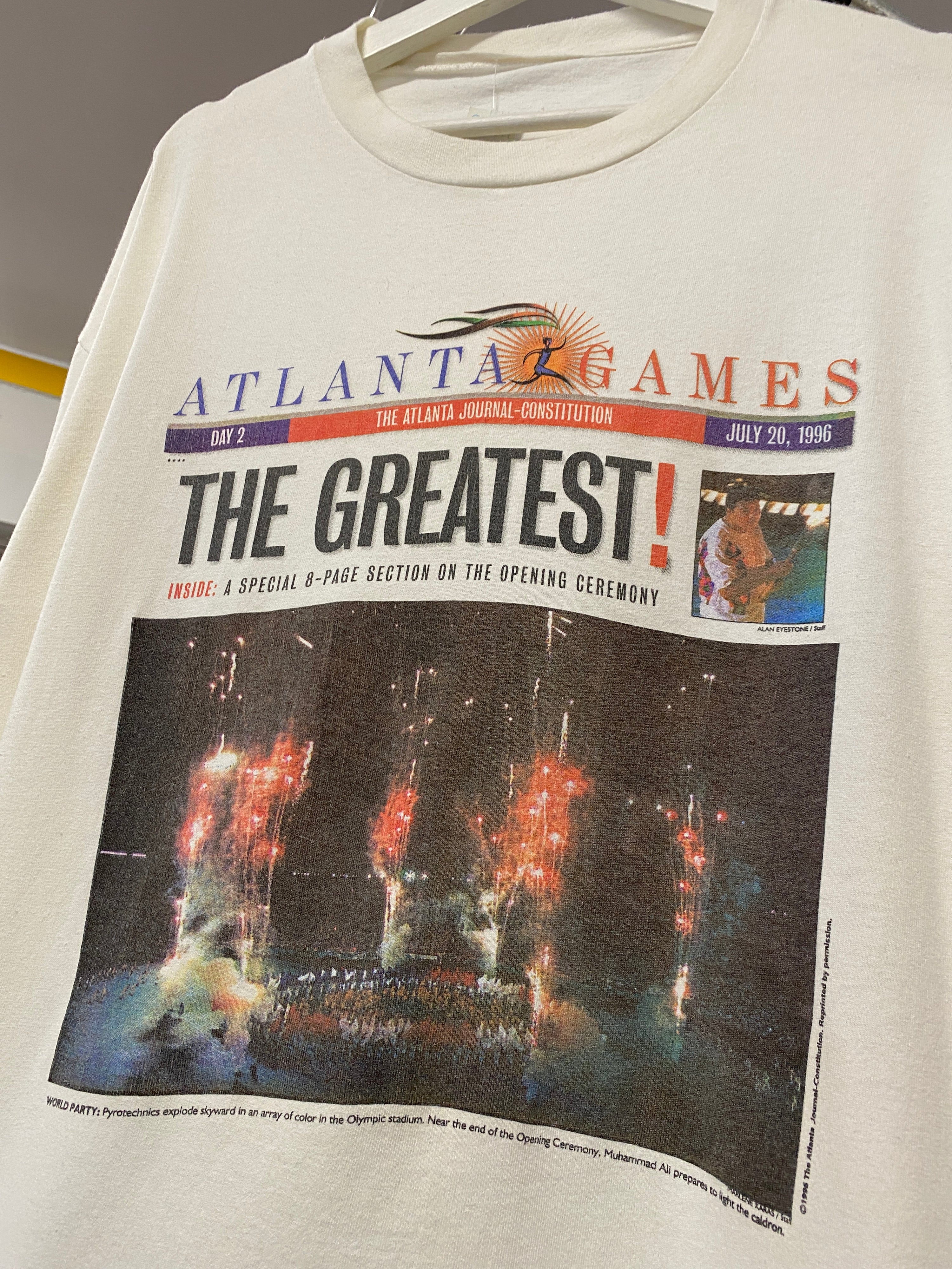 XL - 1996 Atlanta Olympics 'The Greatest' Front Page White Tee