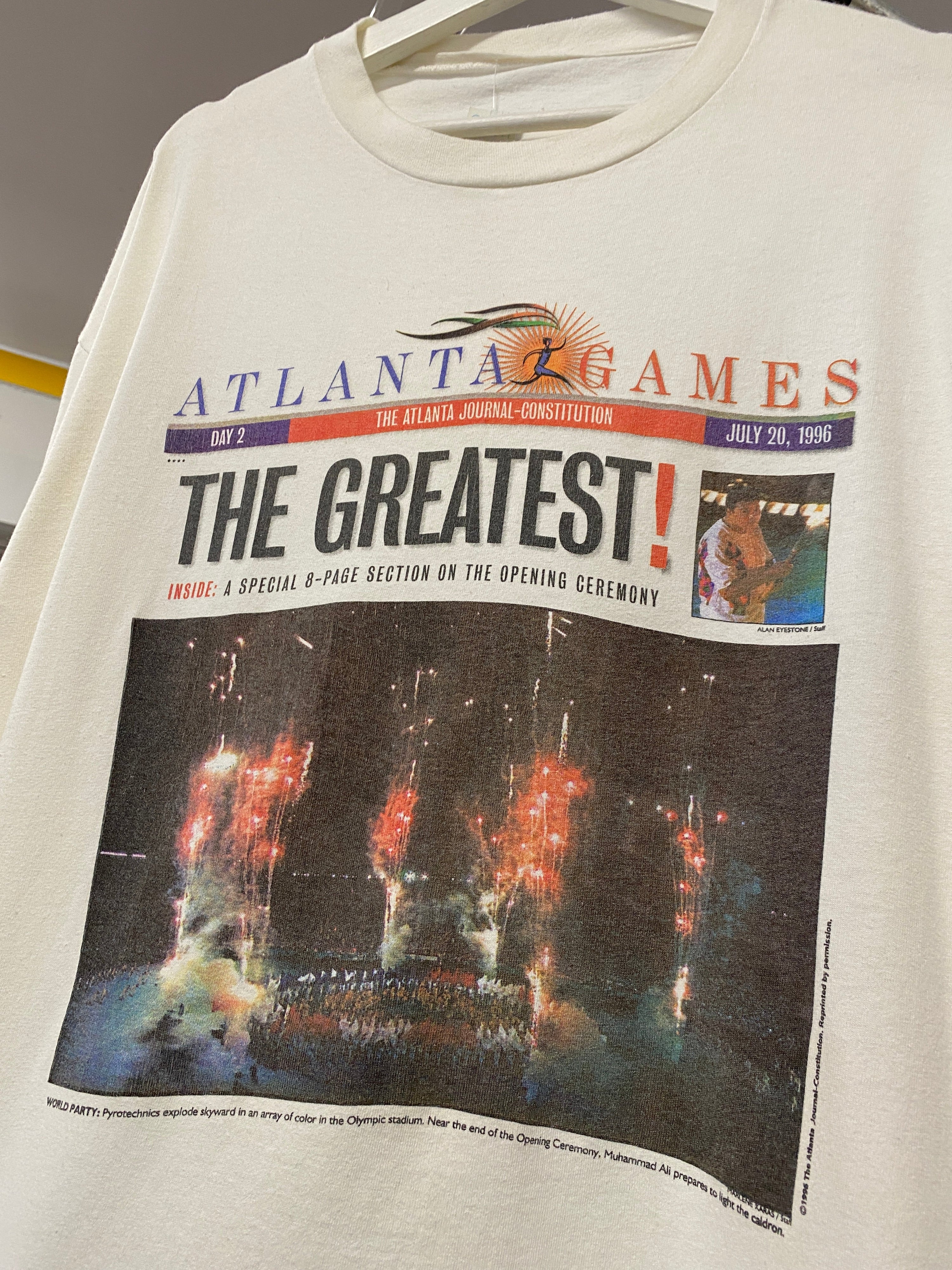 XL - 1996 Atlanta Olympics 'The Greatest' Front Page White Tee