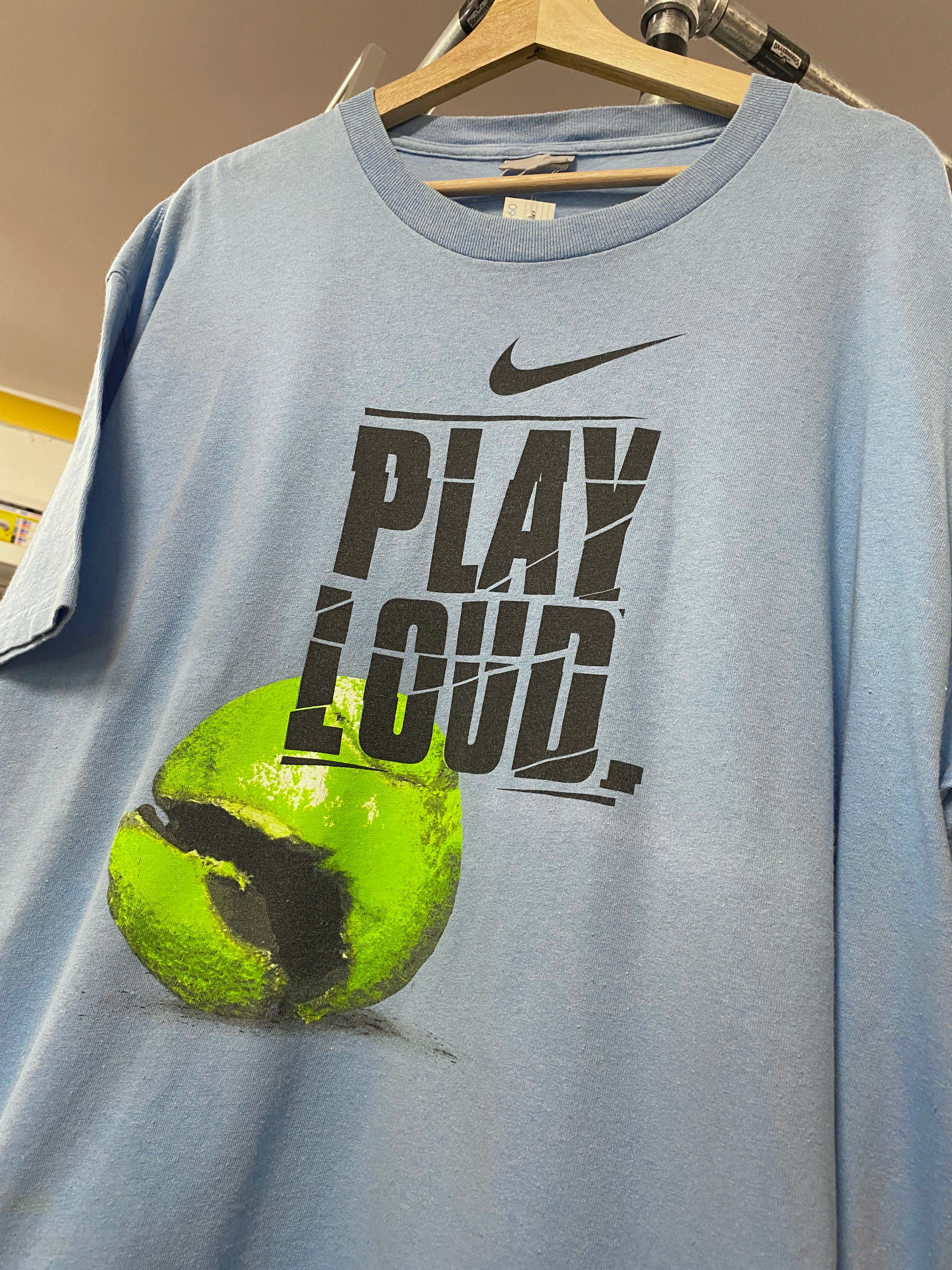 2XL - Nike Tennis Play Loud Light Blue Tee