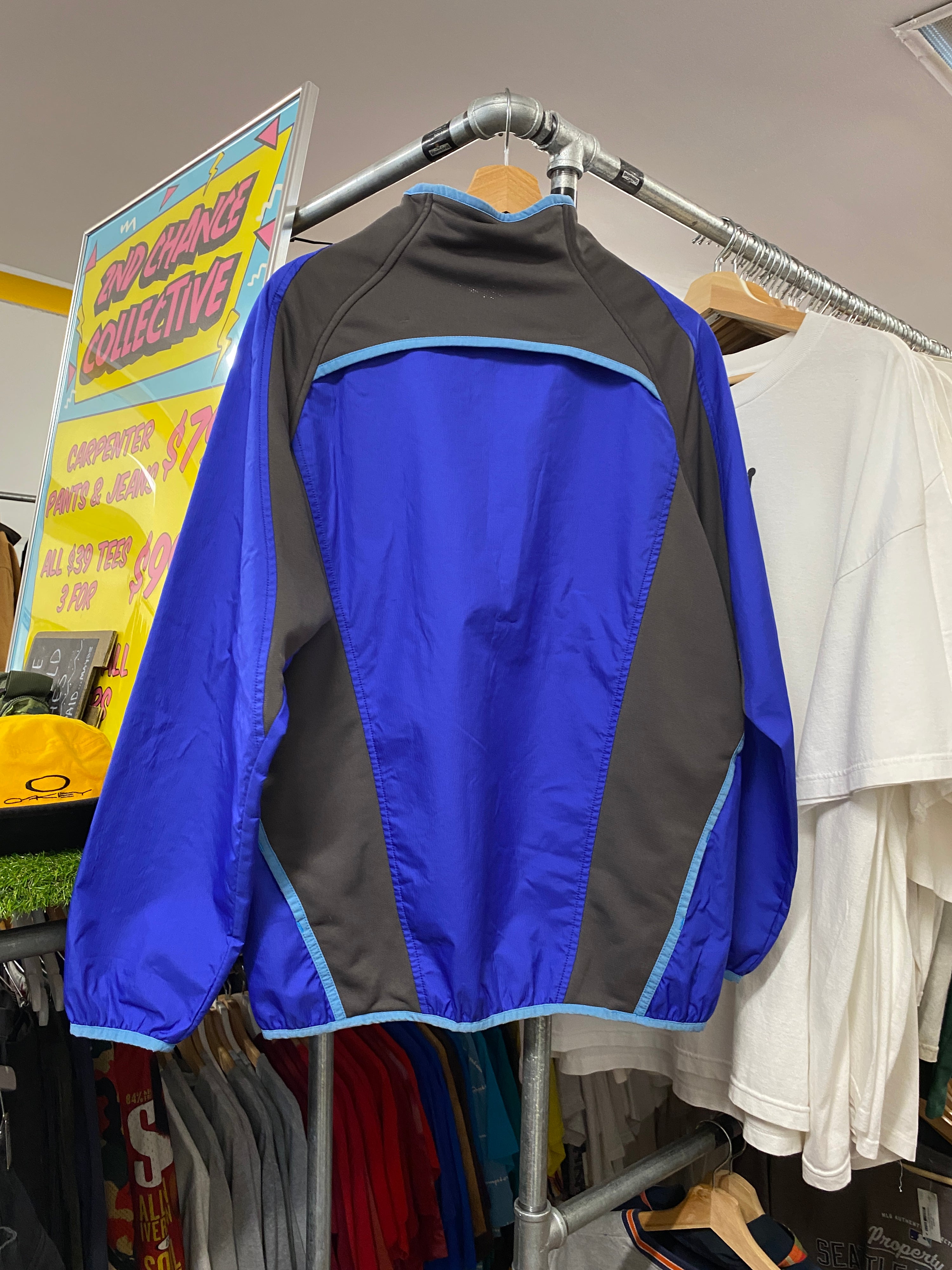 M - Nike Football Lightweight Collared Blue Jumper
