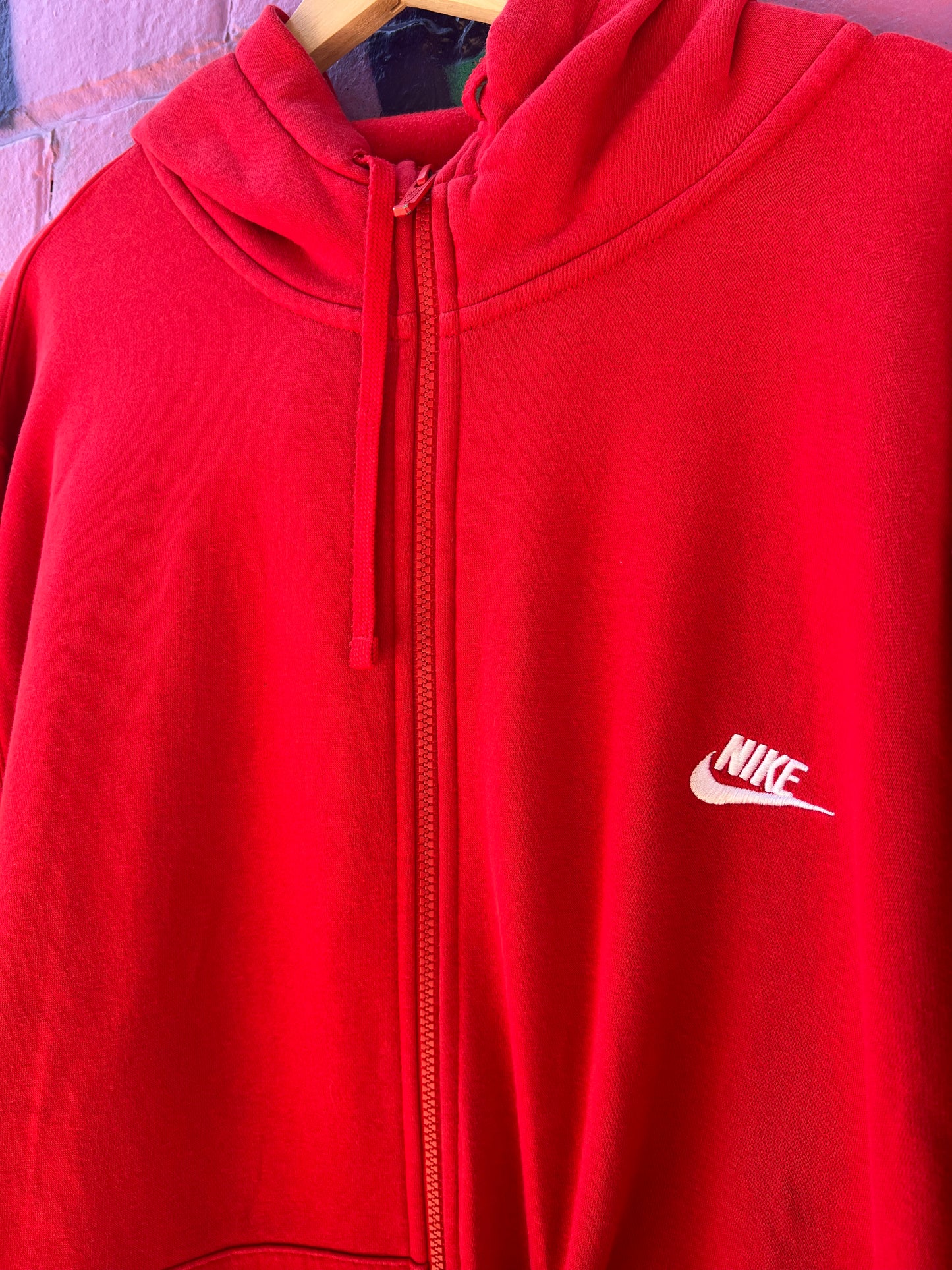 4XL - Nike Zip Up Red Hoodie