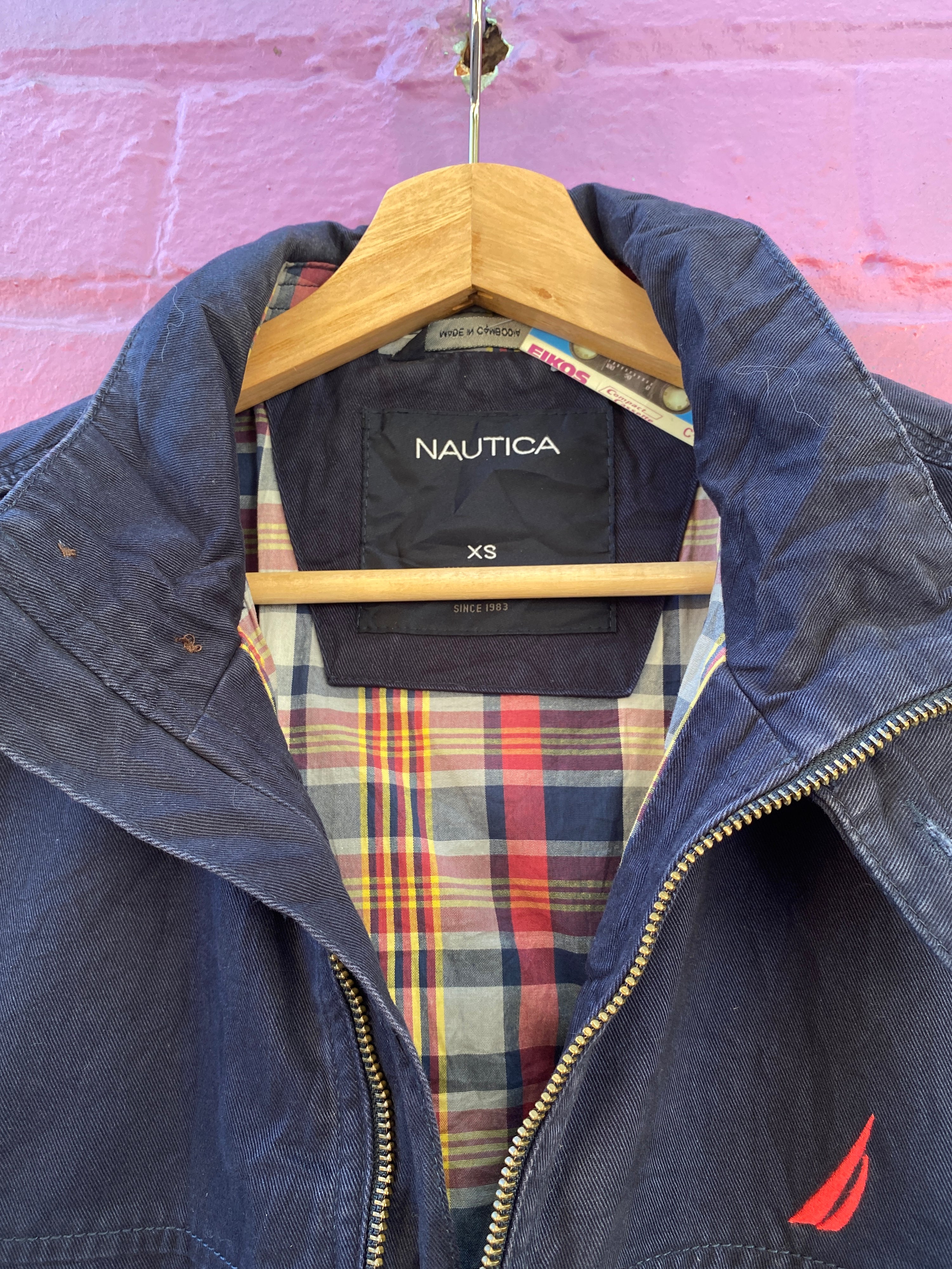 XS - Nautica Dark Blue Harrington Jacket