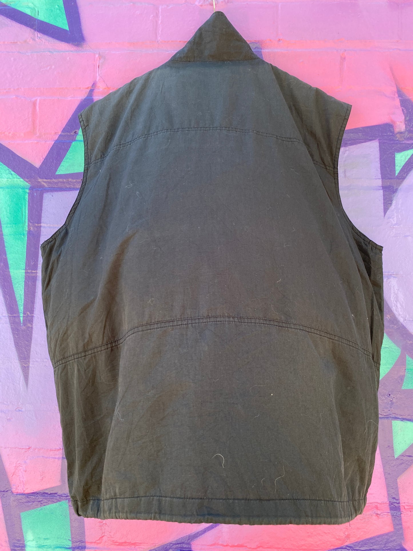 XL - Collared Black Work Vest