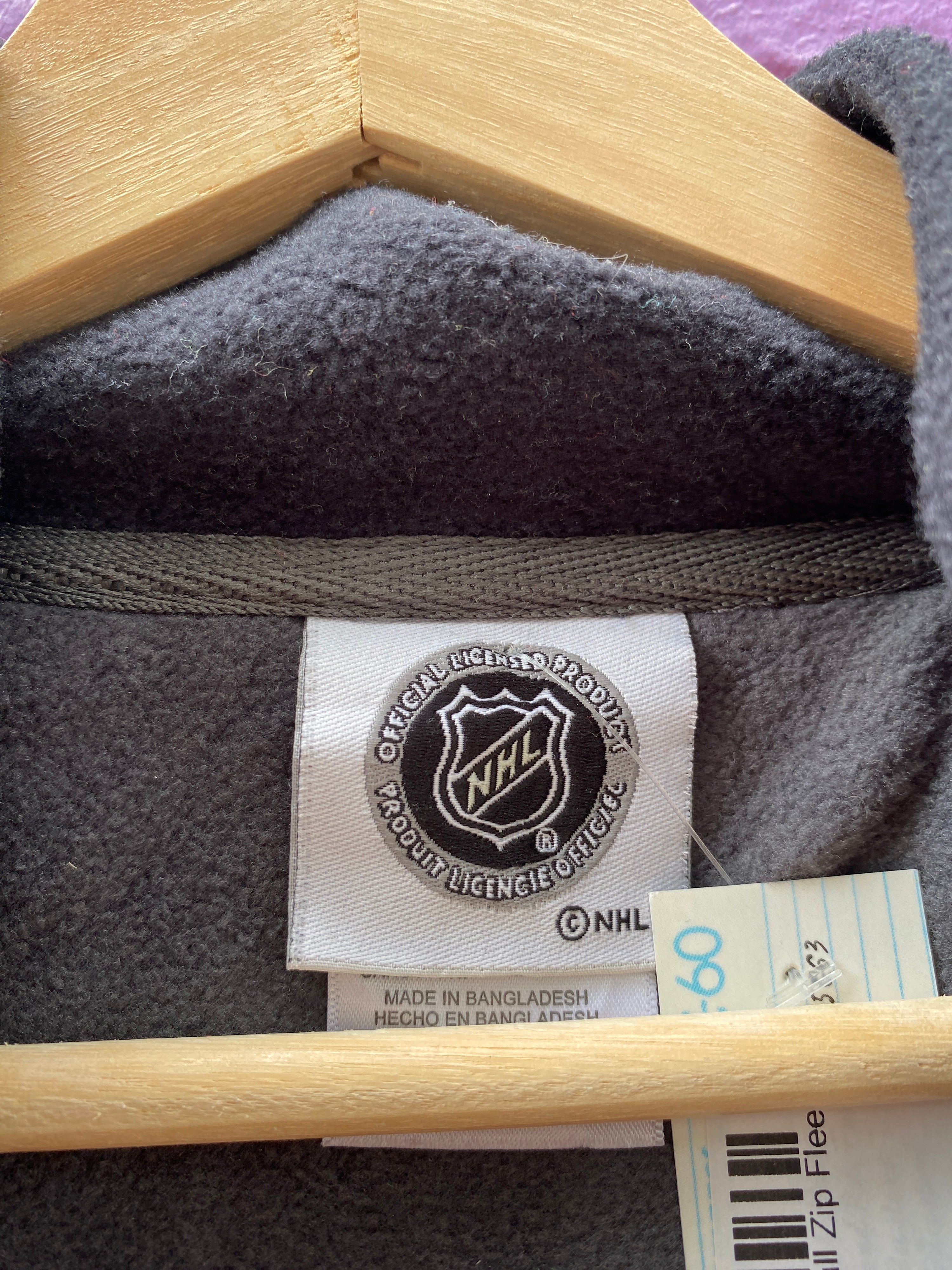 S - NHL Penguins Full Zip Fleece Grey