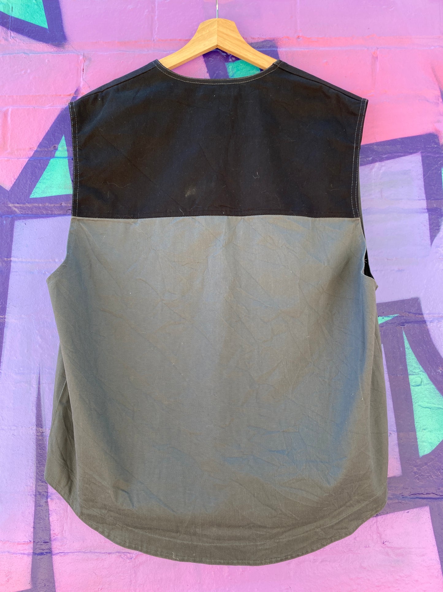 L - Toptex Grey/Black Work Vest