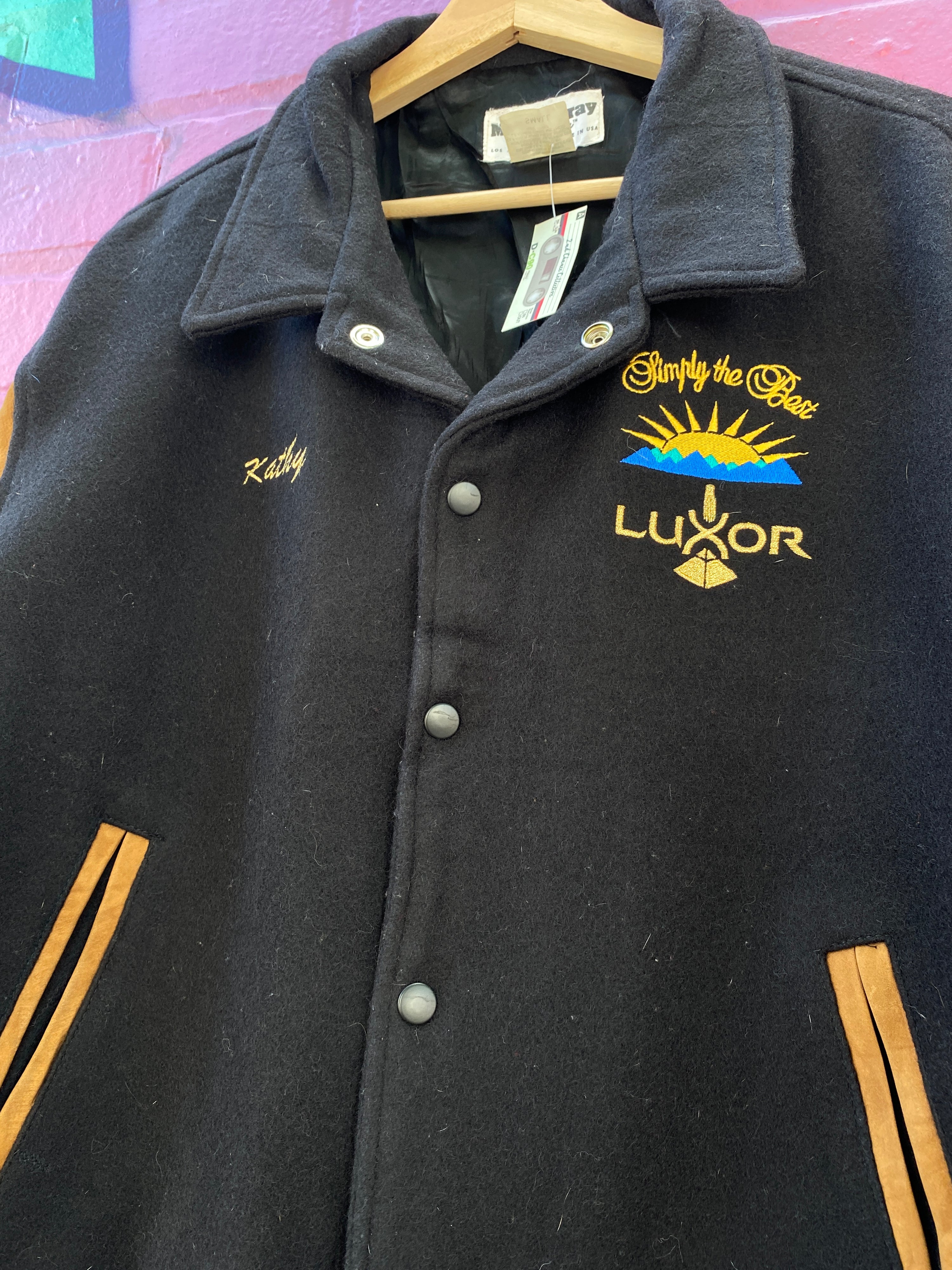 S - Vintage 'Luxor' Varsity Jacket 'Kathy' Embroidery