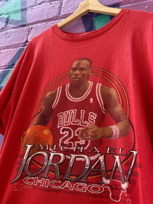 XL - 1990 Michael Jordan Chicago Bulls Red Tee