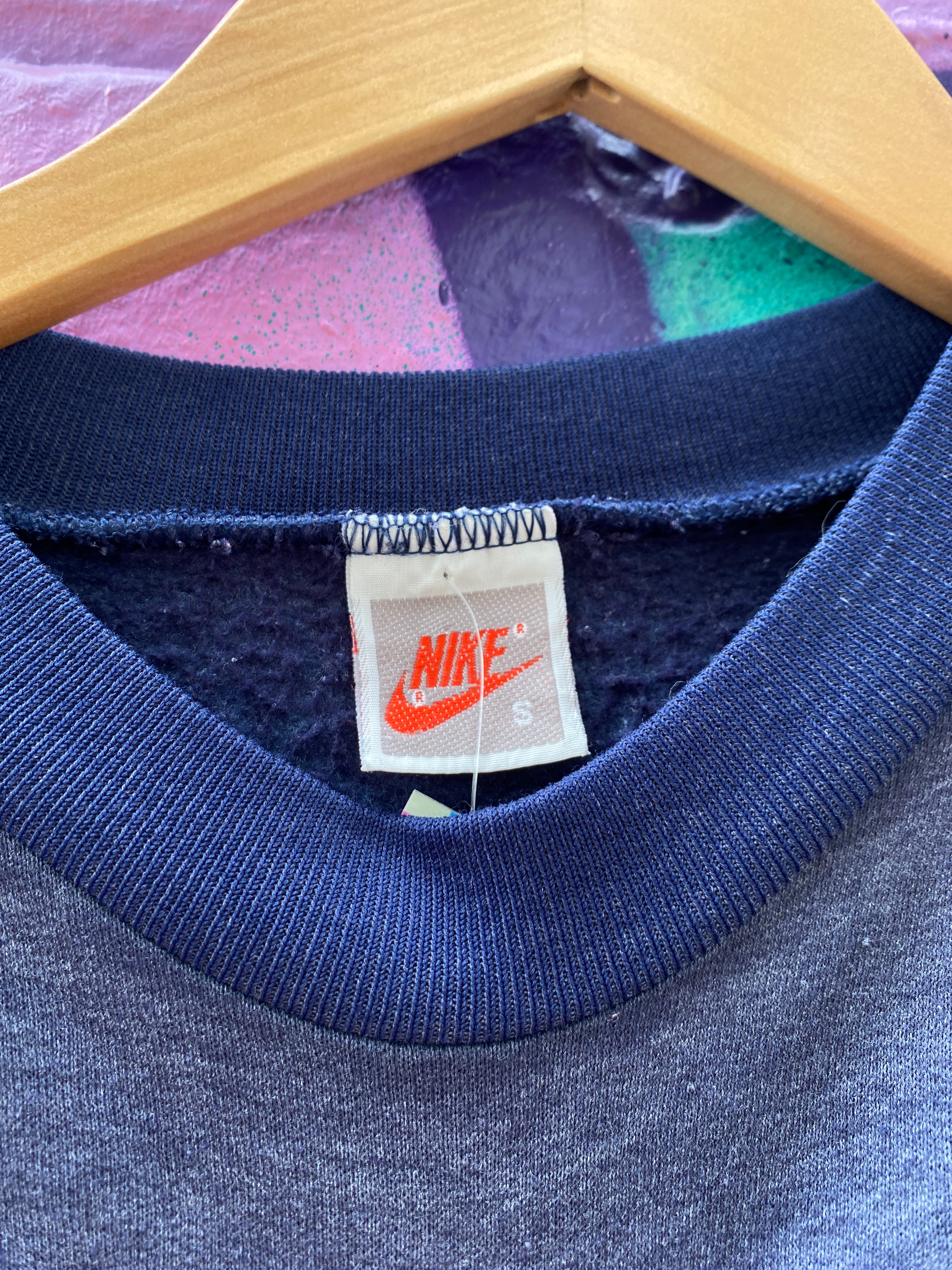 S - Blue Vintage Nike Air Big Box Jumper