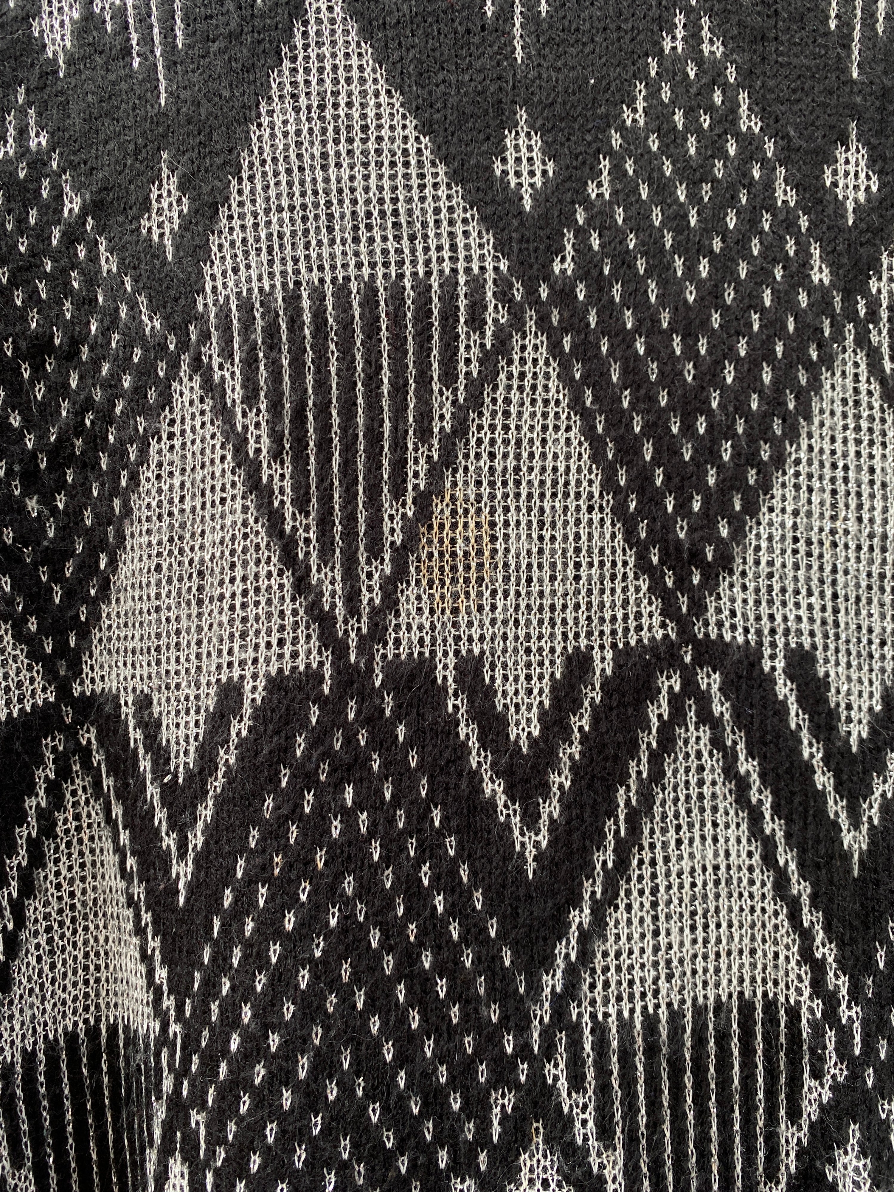 M - Fortune Knits Black/Silver Knit Sweater