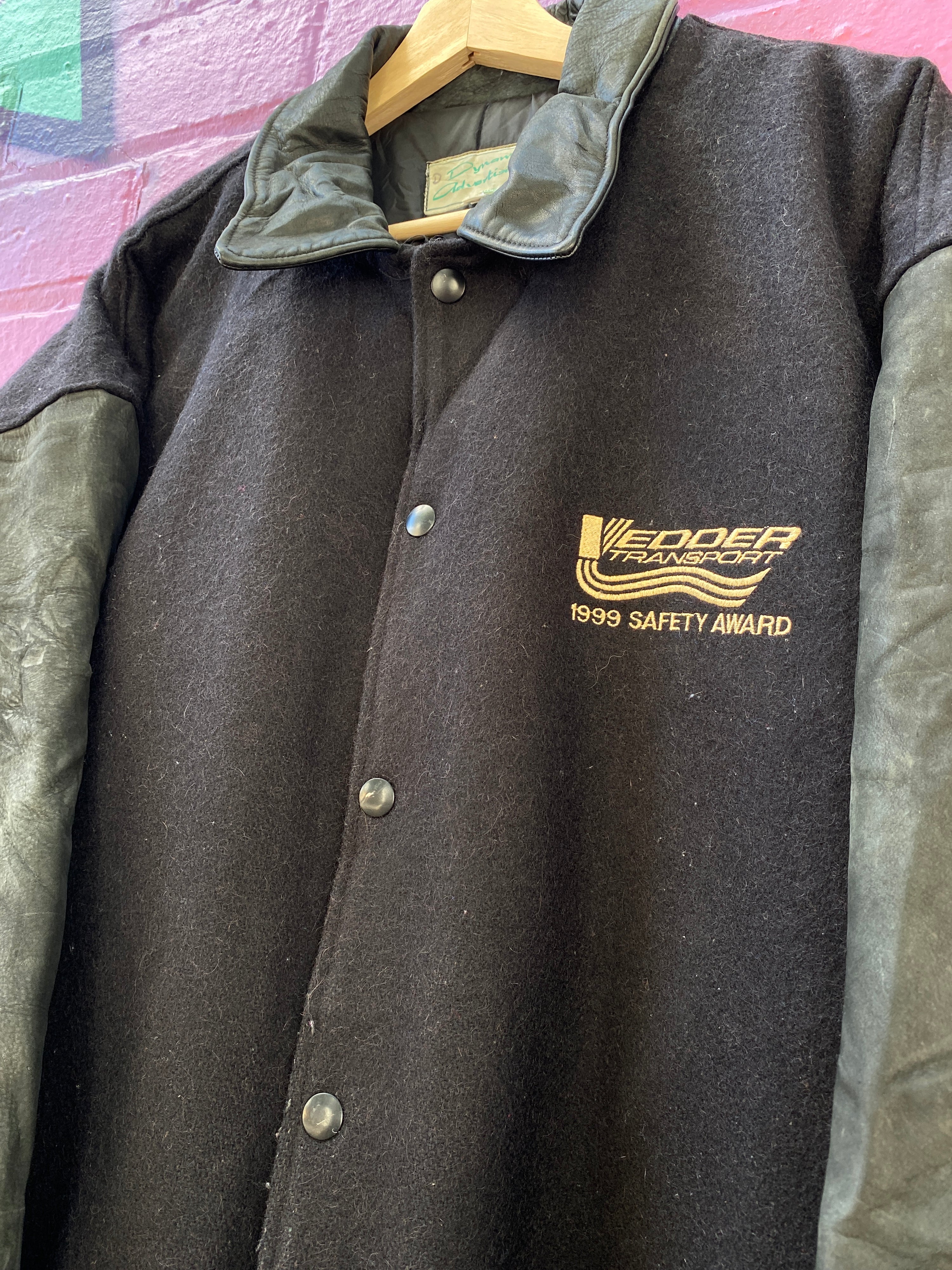 L - Vintage 'Edder Tansport' 1999 Safety Award Varsity Jacket
