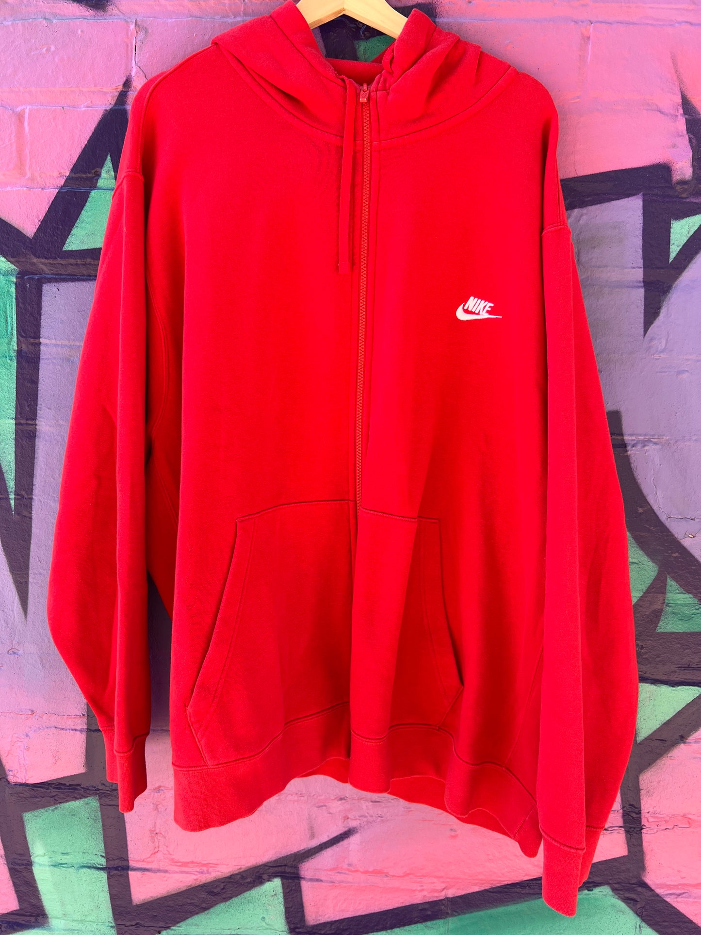 4XL - Nike Zip Up Red Hoodie