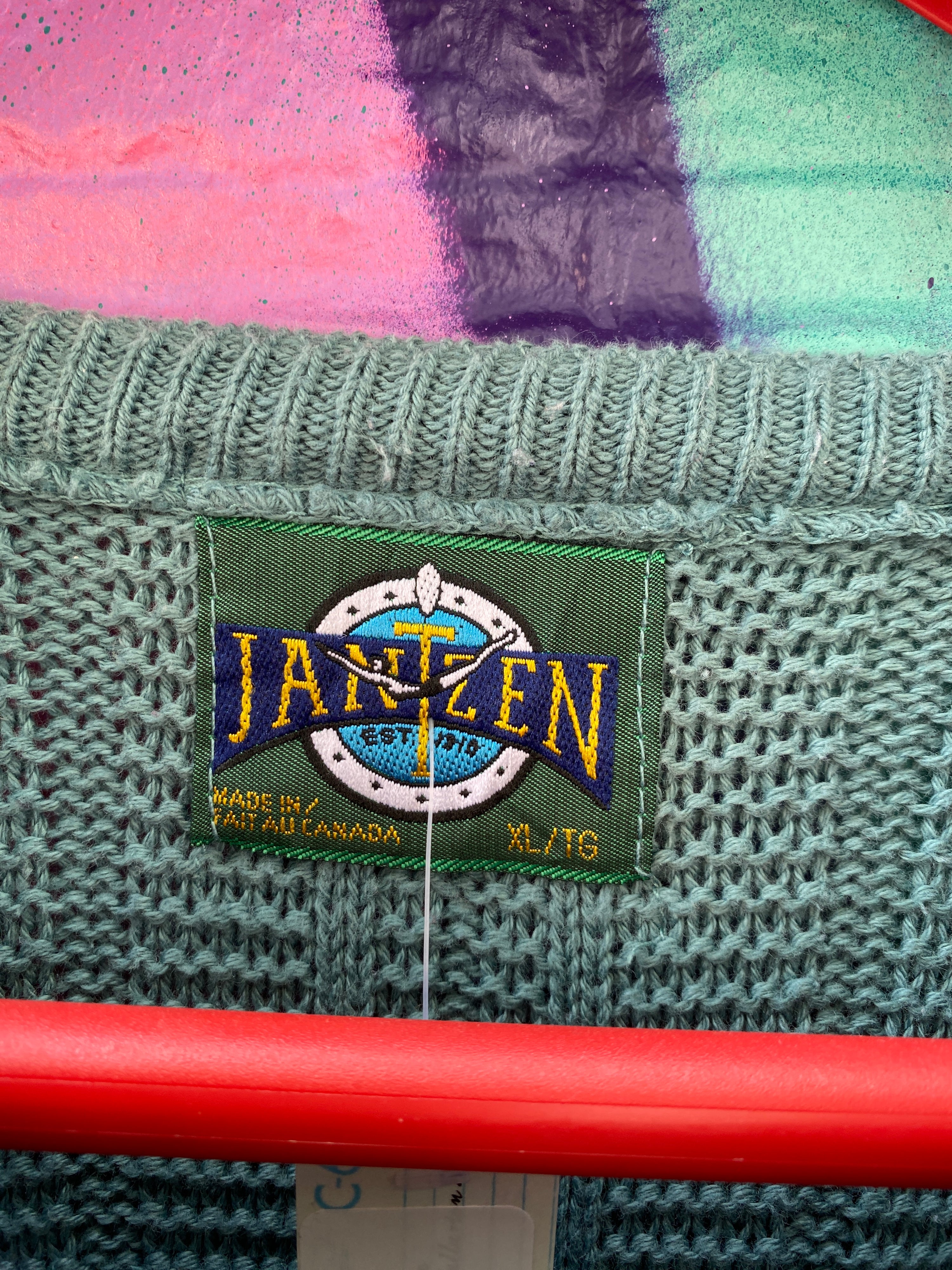 XL - Jantzen Vintage Knit Sweater Teal