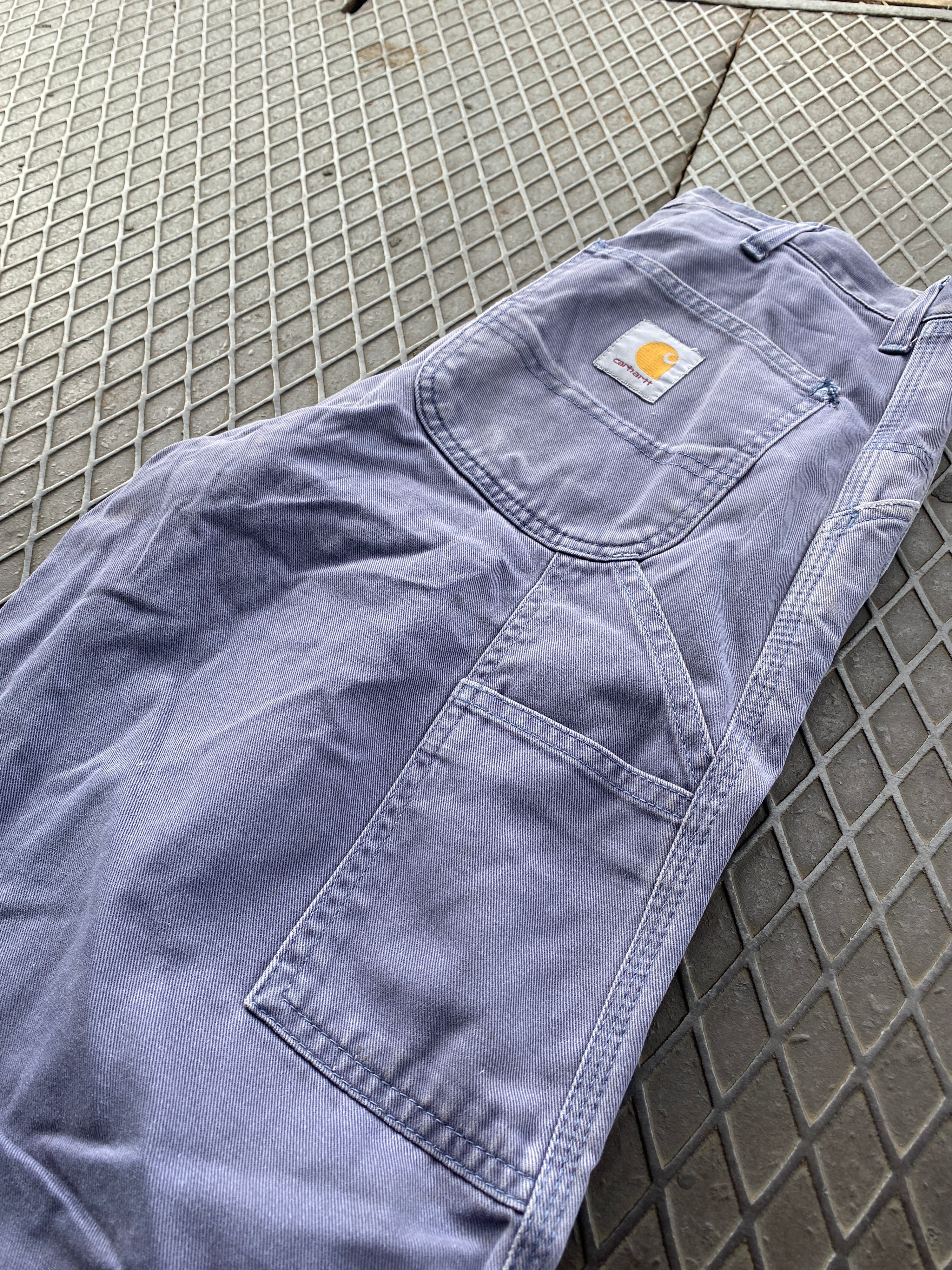 28 - Carhartt Faded Purple/Blue Carpenter Shorts S250