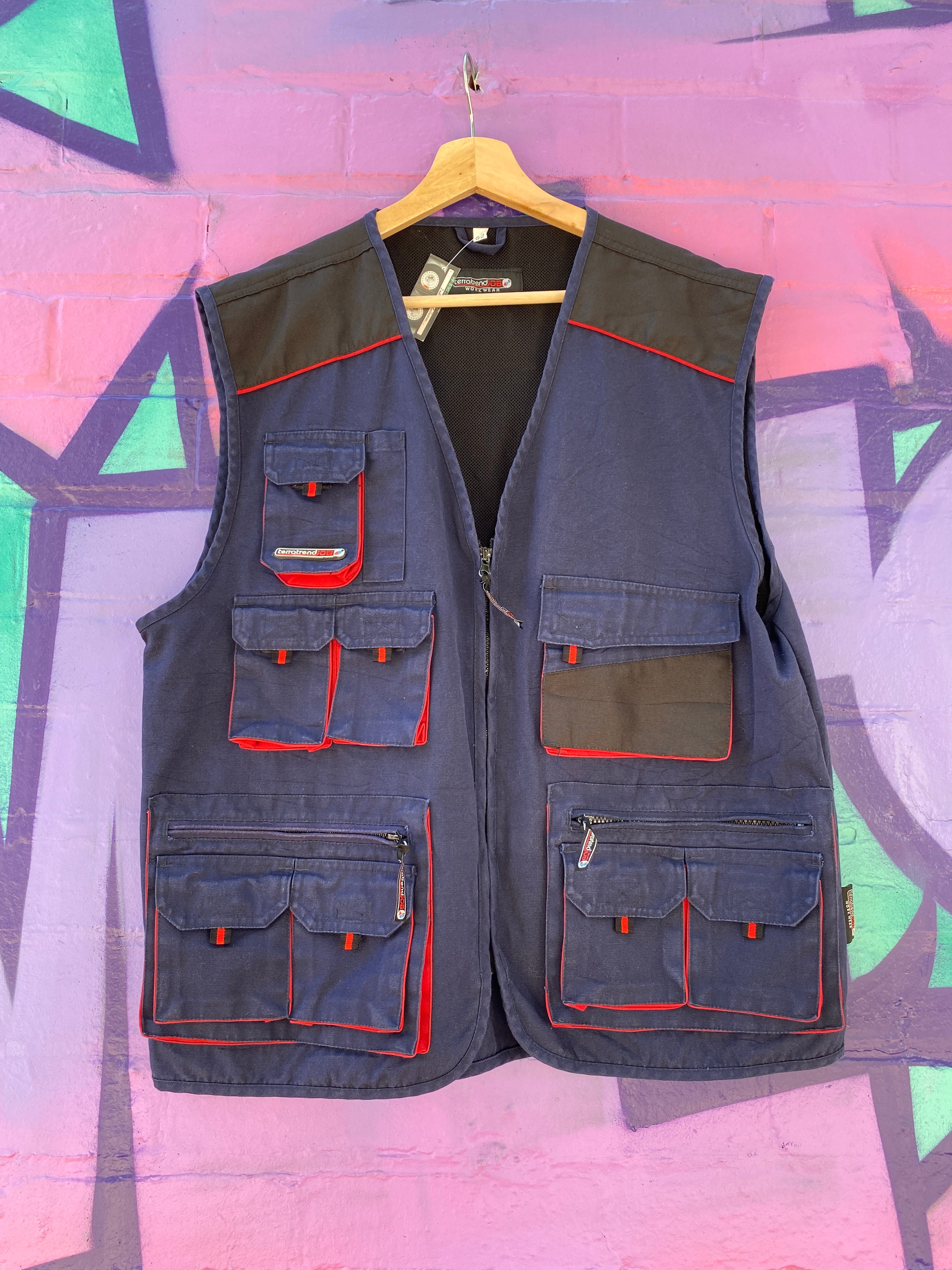 XL - Terratrend Navy/Black Work Vest