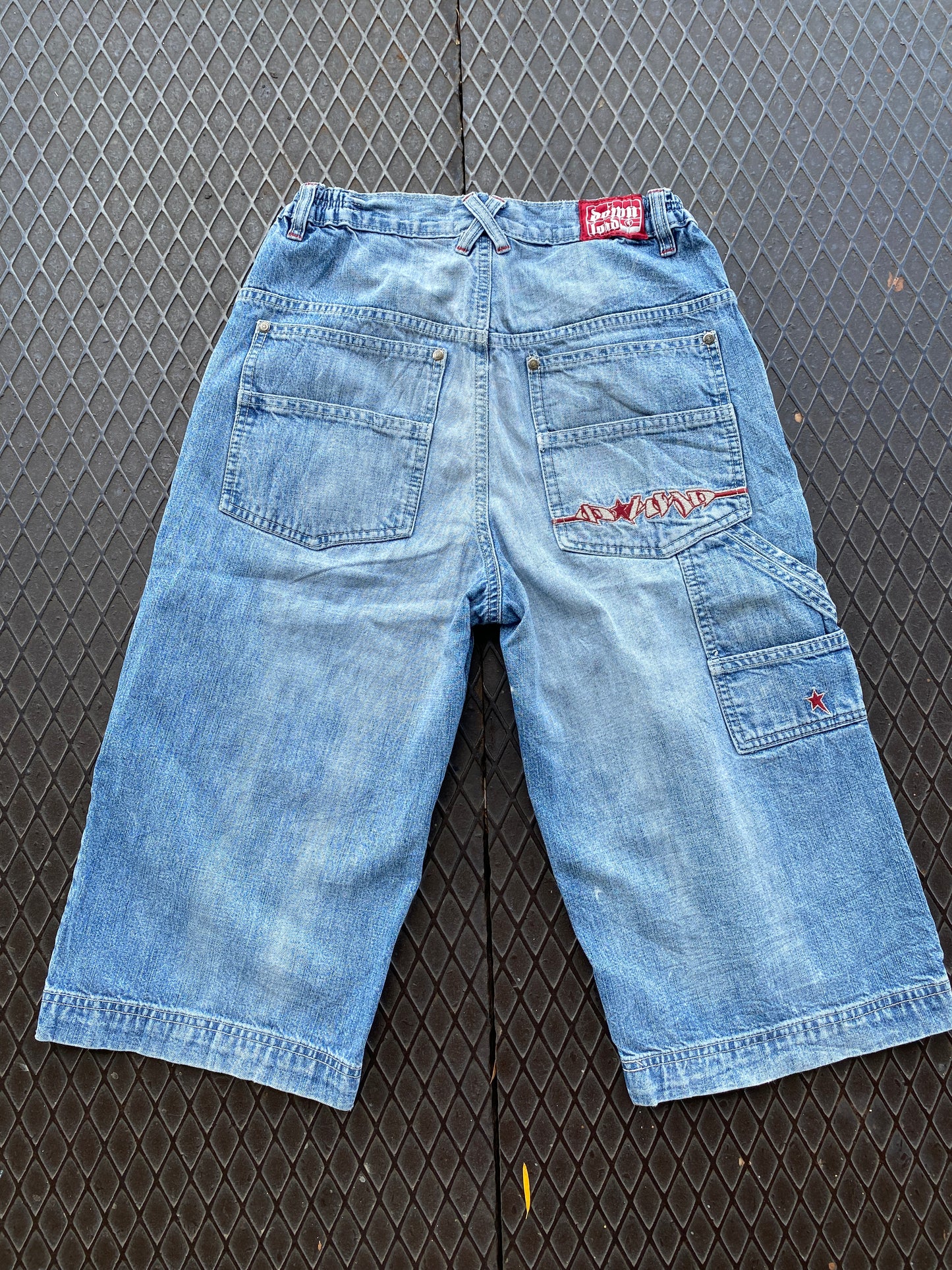 28 - Download Light Blue Denim Cargo Shorts Embroidered Pocket