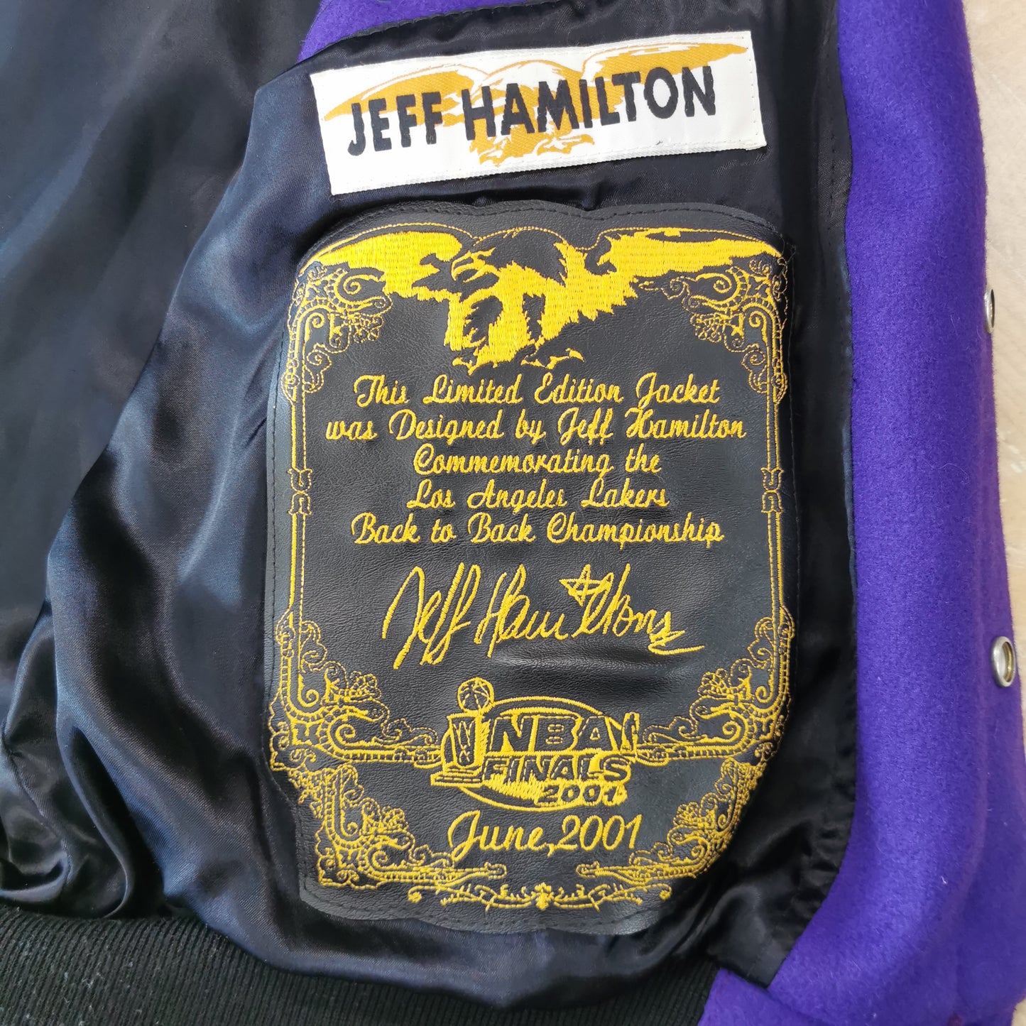 XL - Jeff Hamilton L/E 2001 Lakers Back To Back