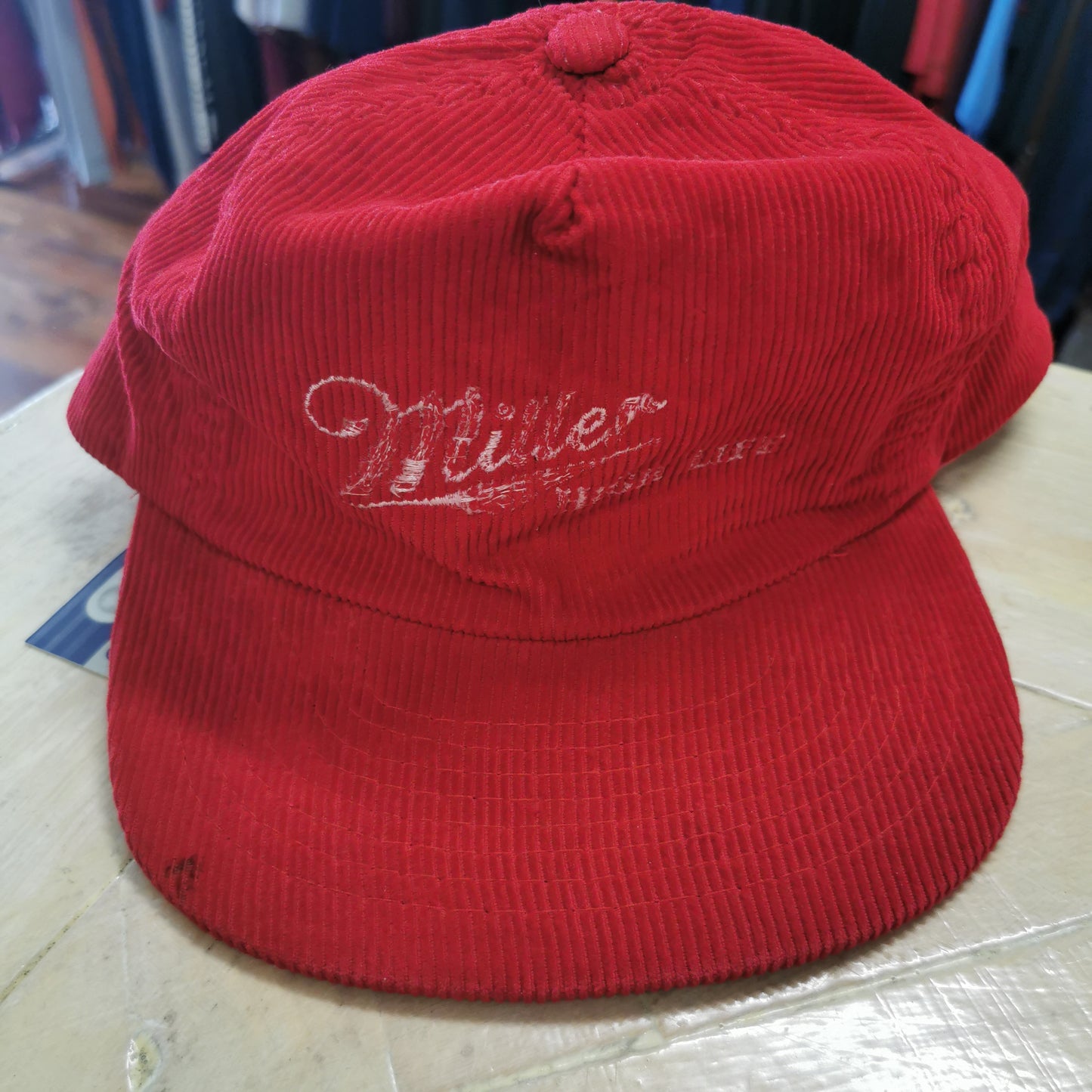 Vintage Miller High Life Red Cord Hat